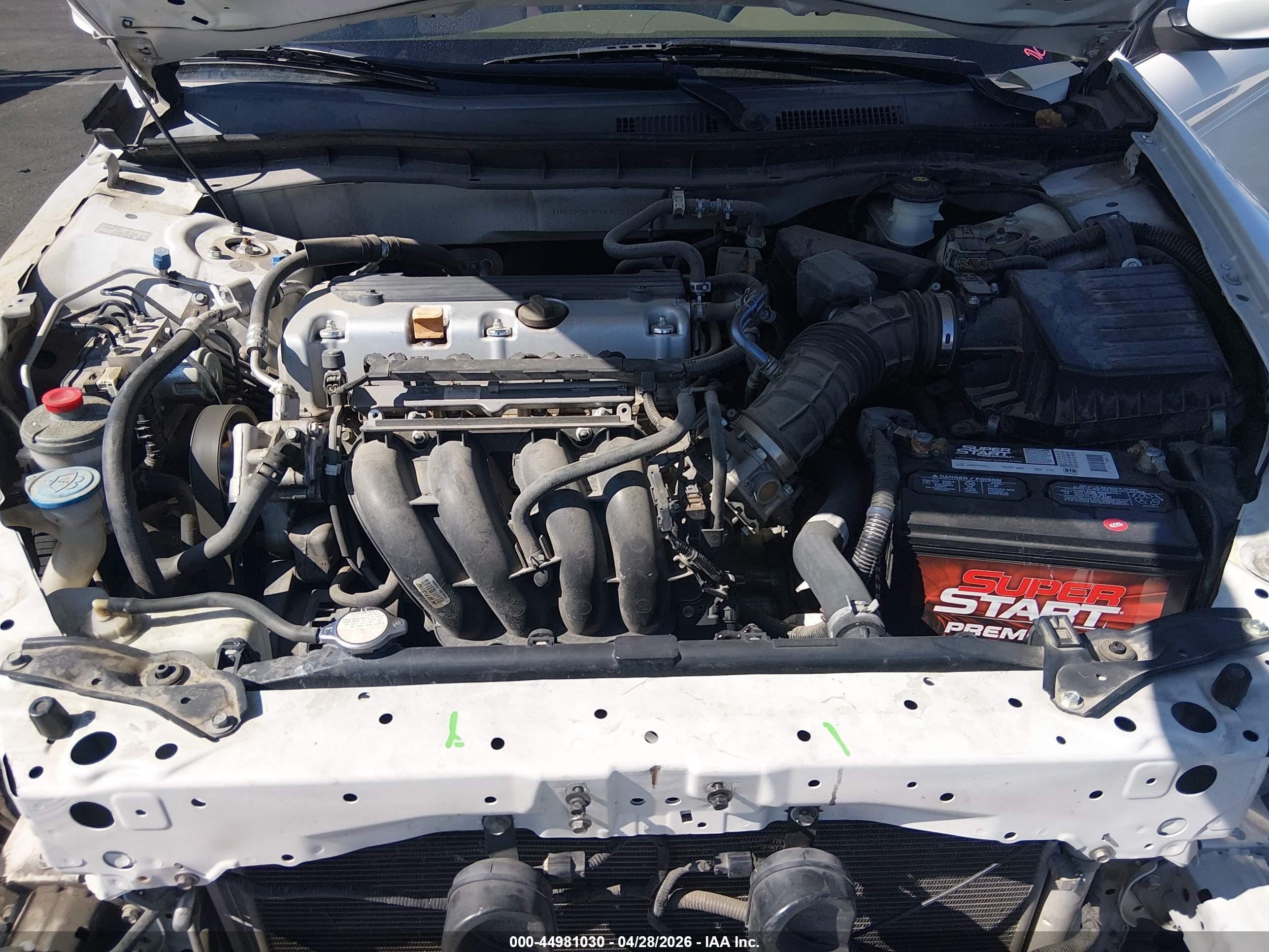 2010 Honda Accord 2.4 Lx-p White vin: 1HGCP2F49AA021408