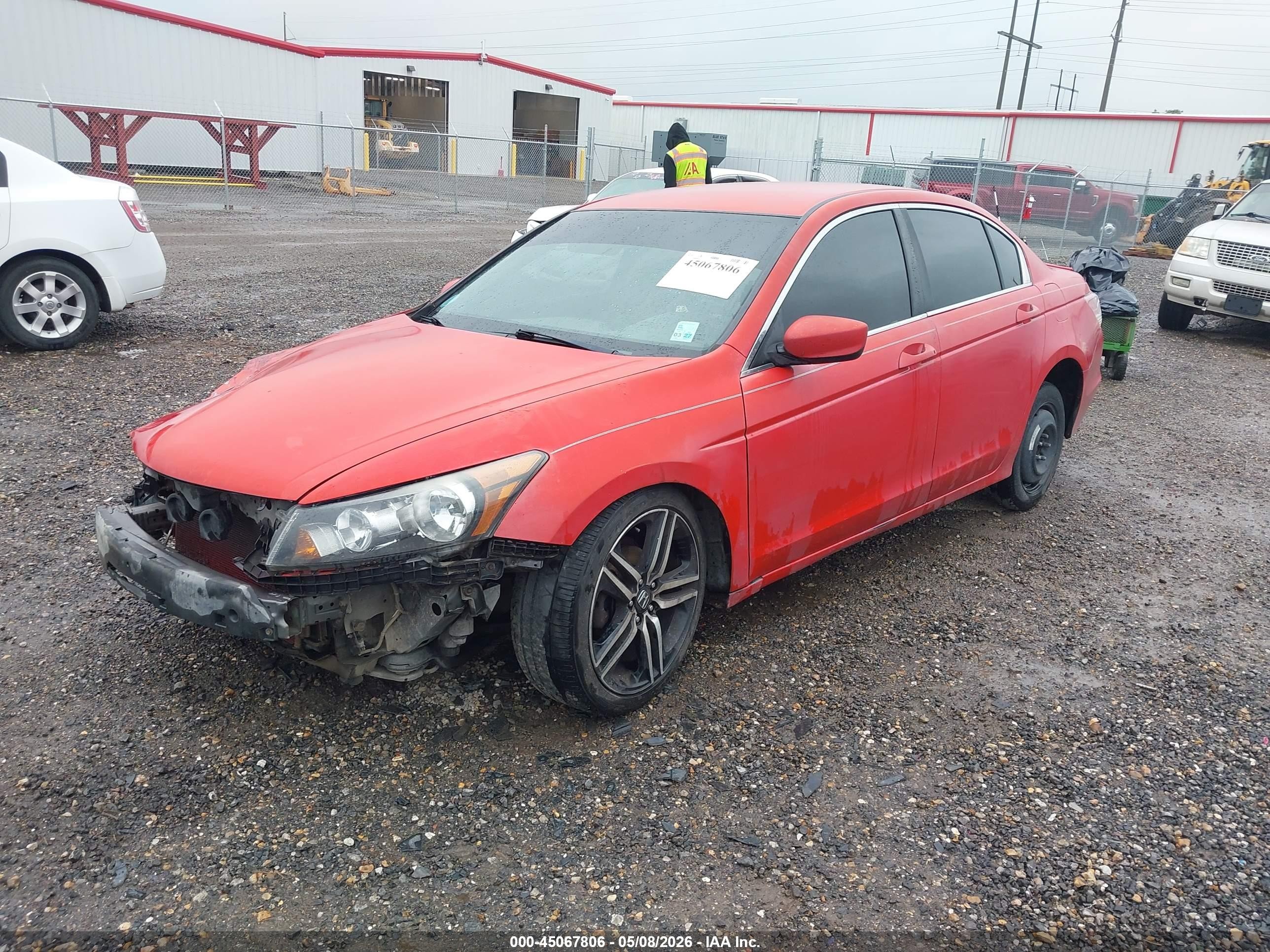 2010 Honda Accord 2.4 Lx-p Red vin: 1HGCP2F49AA053694