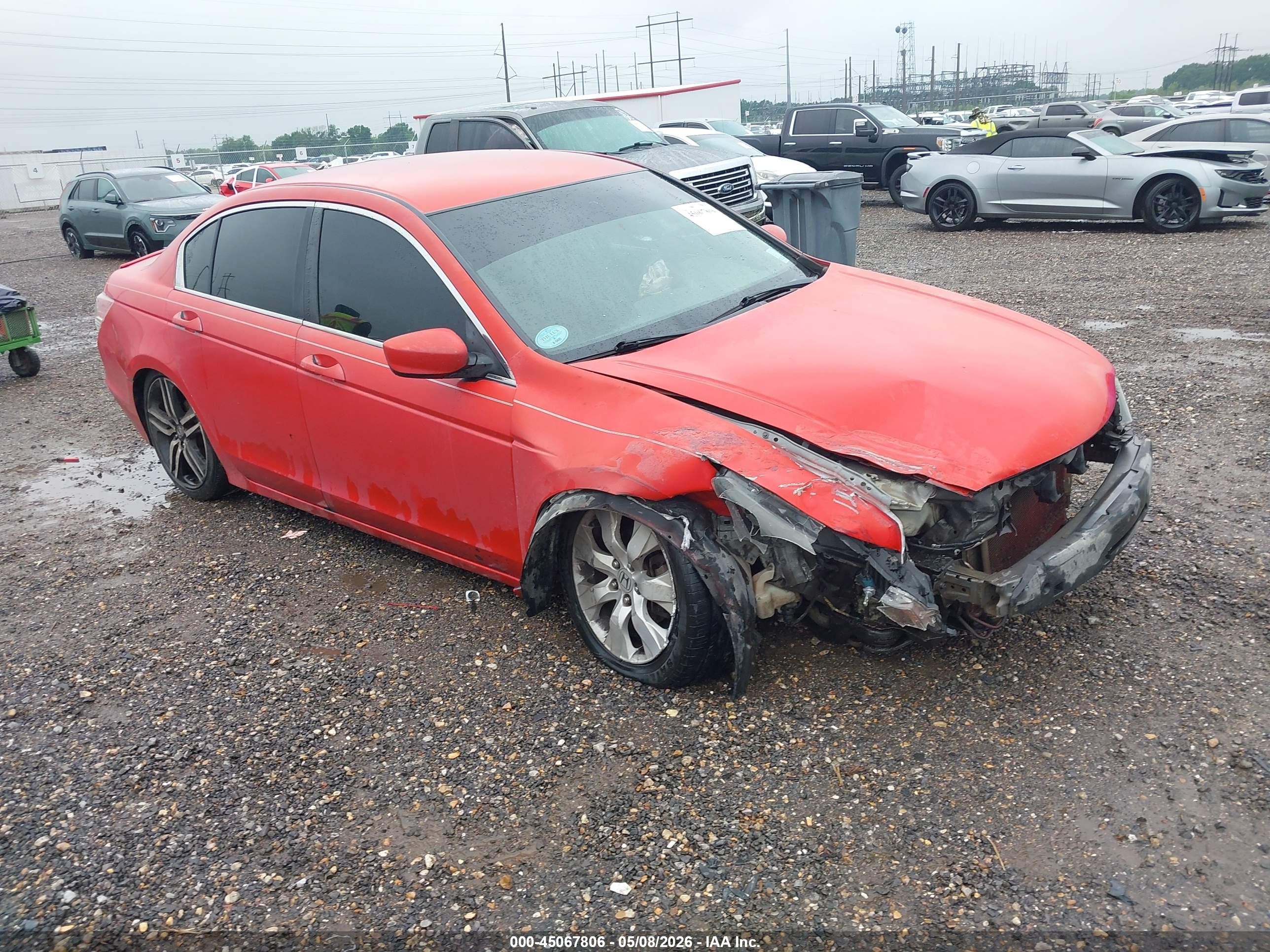2010 Honda Accord 2.4 Lx-p Red vin: 1HGCP2F49AA053694