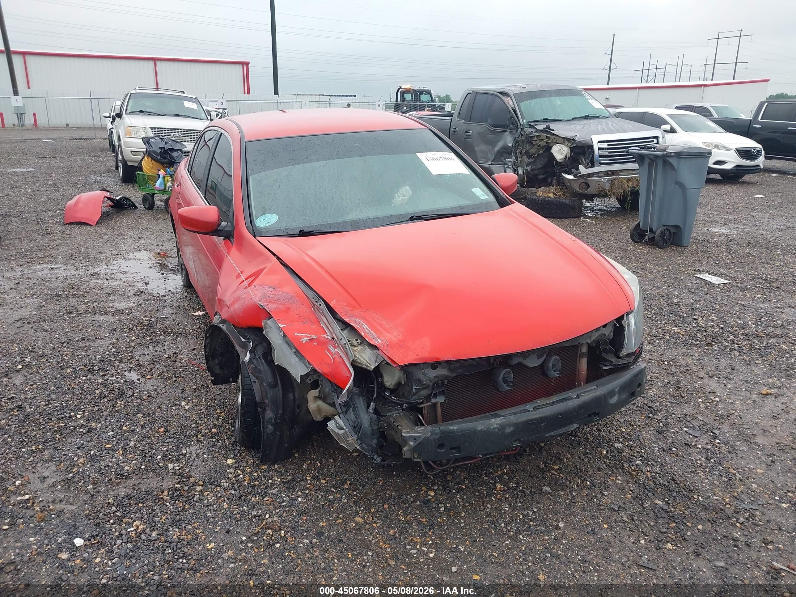 2010 Honda Accord 2.4 Lx-p Red vin: 1HGCP2F49AA053694