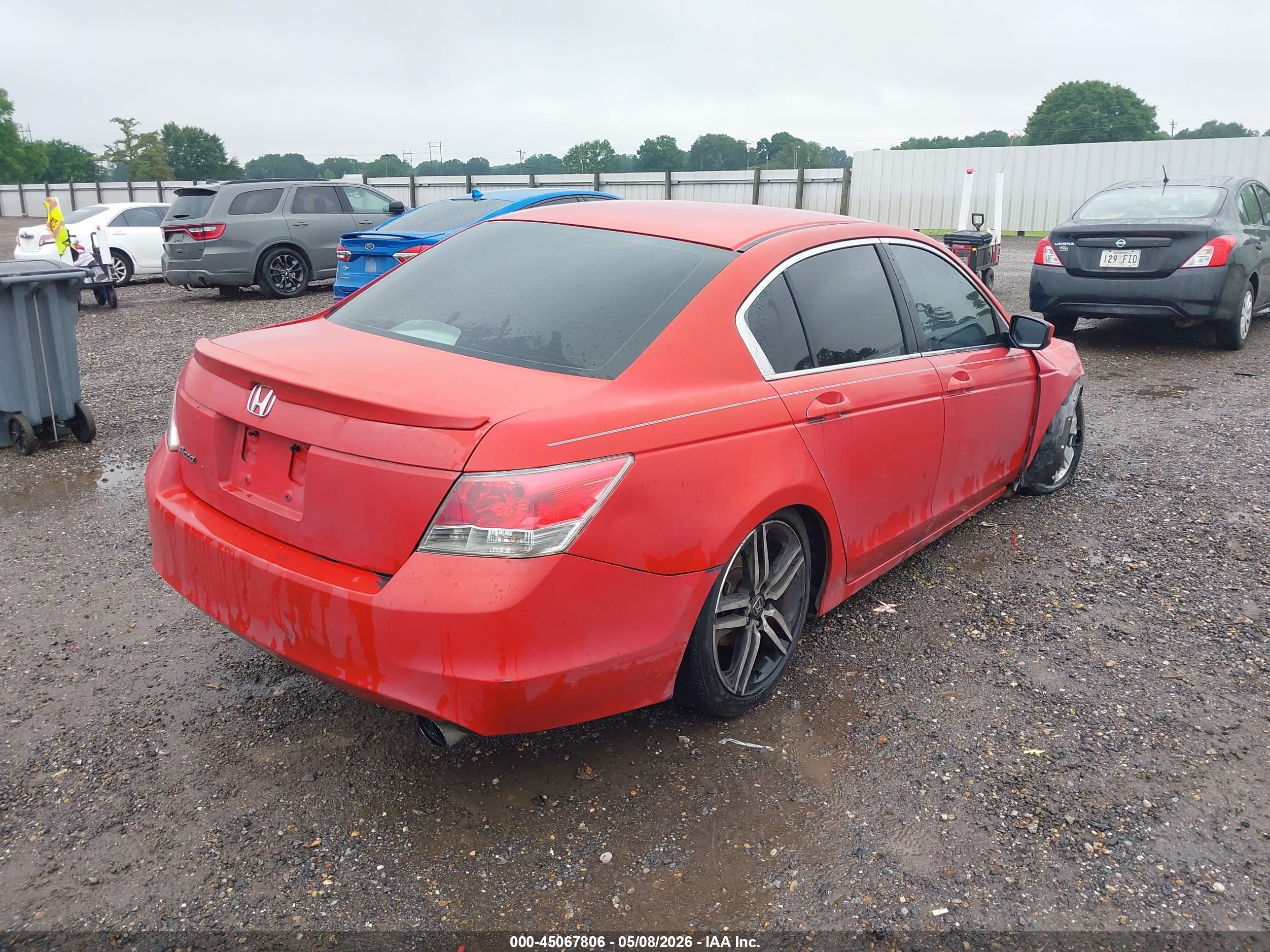 2010 Honda Accord 2.4 Lx-p Red vin: 1HGCP2F49AA053694