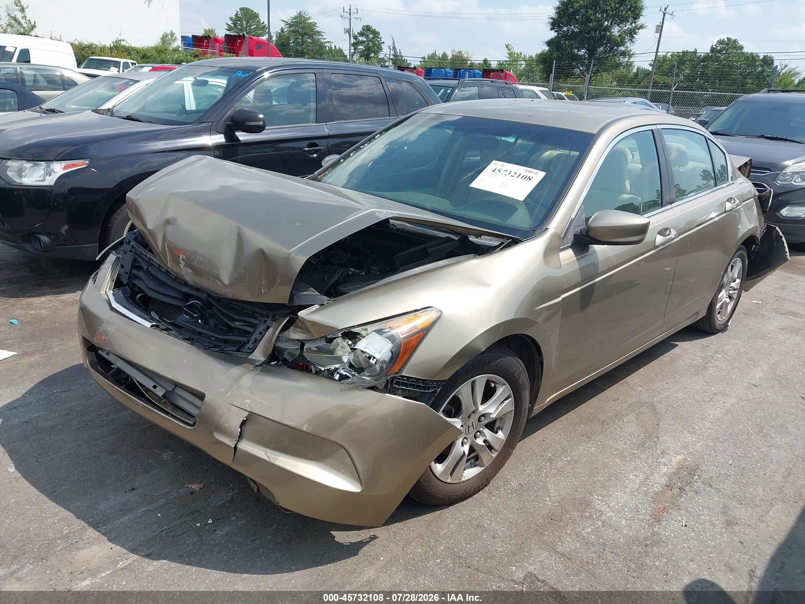 2010 Honda Accord 2.4 Lx-p Золотой vin: 1HGCP2F49AA089319