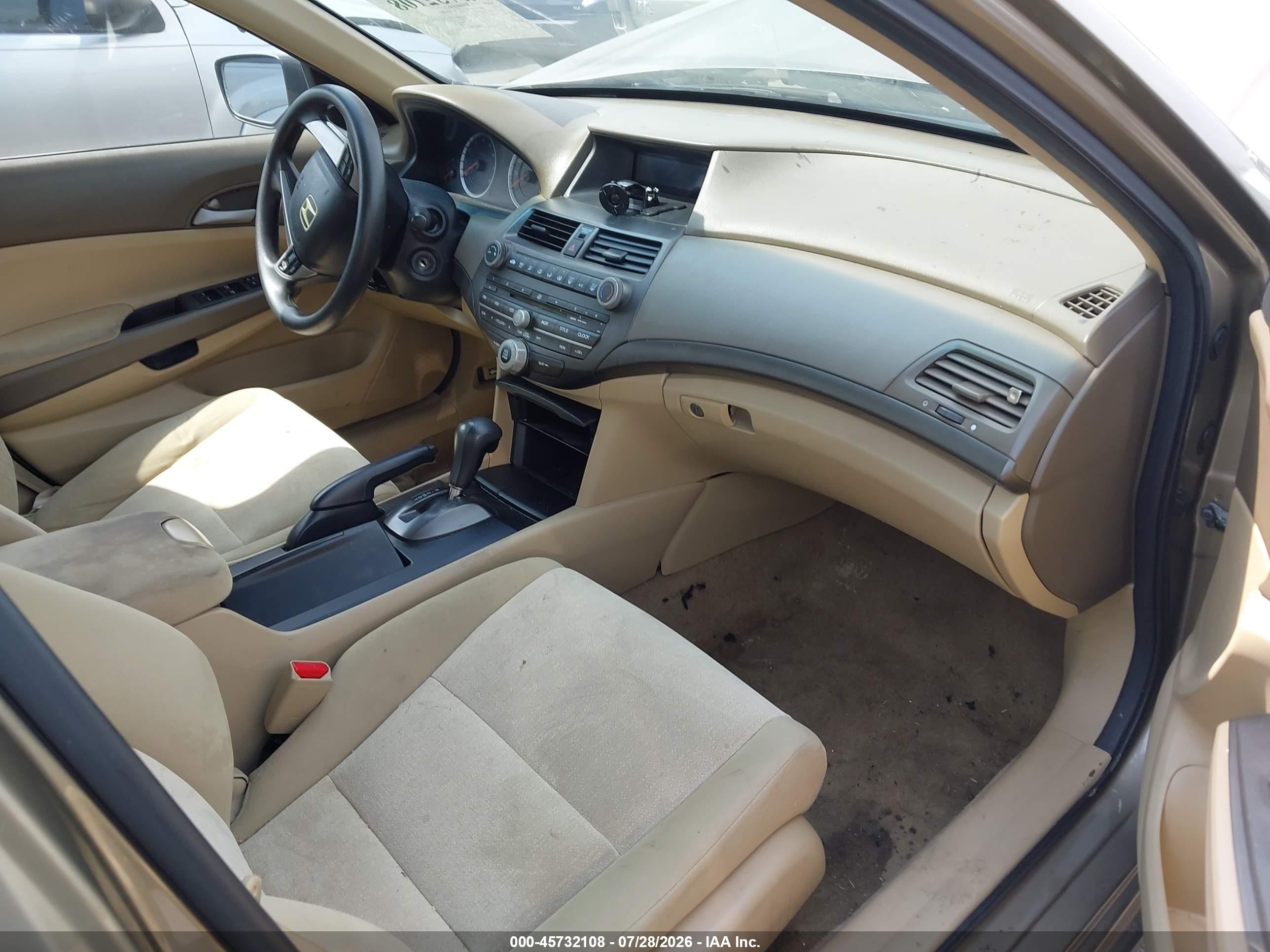 2010 Honda Accord 2.4 Lx-p Золотой vin: 1HGCP2F49AA089319