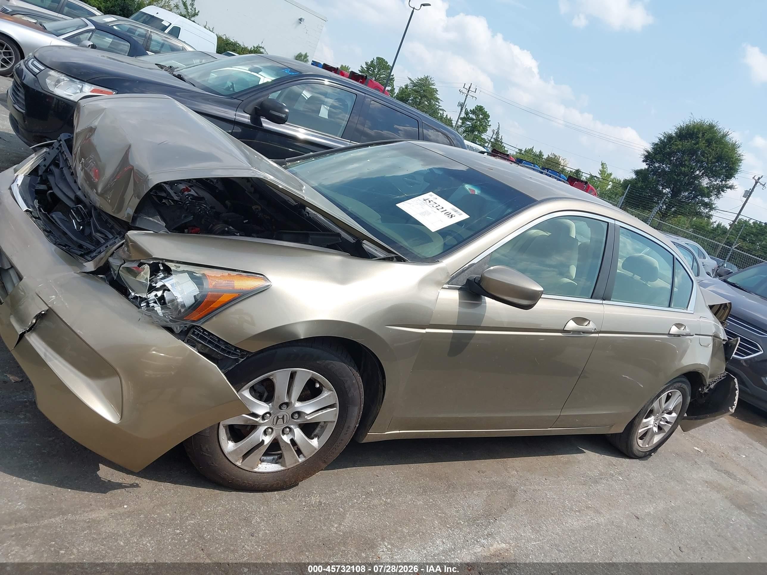 2010 Honda Accord 2.4 Lx-p Золотой vin: 1HGCP2F49AA089319