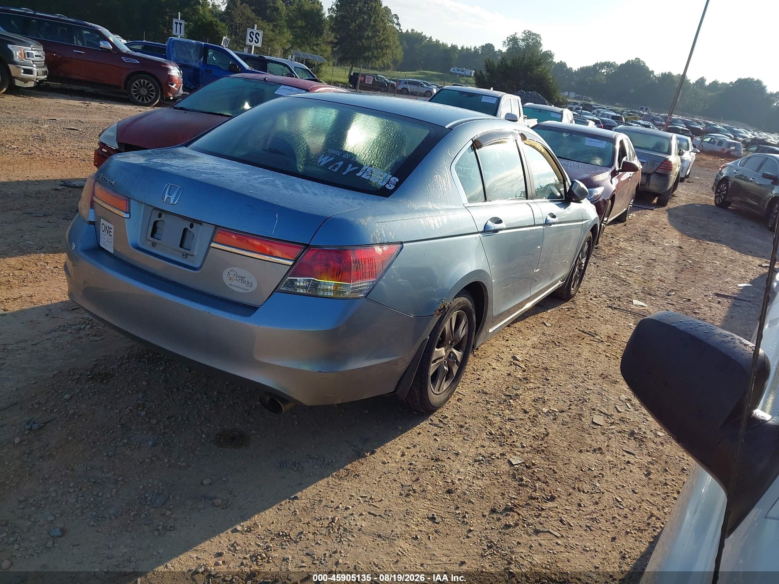 2011 Honda Accord 2.4 Lx-p Light Blue vin: 1HGCP2F49BA035052