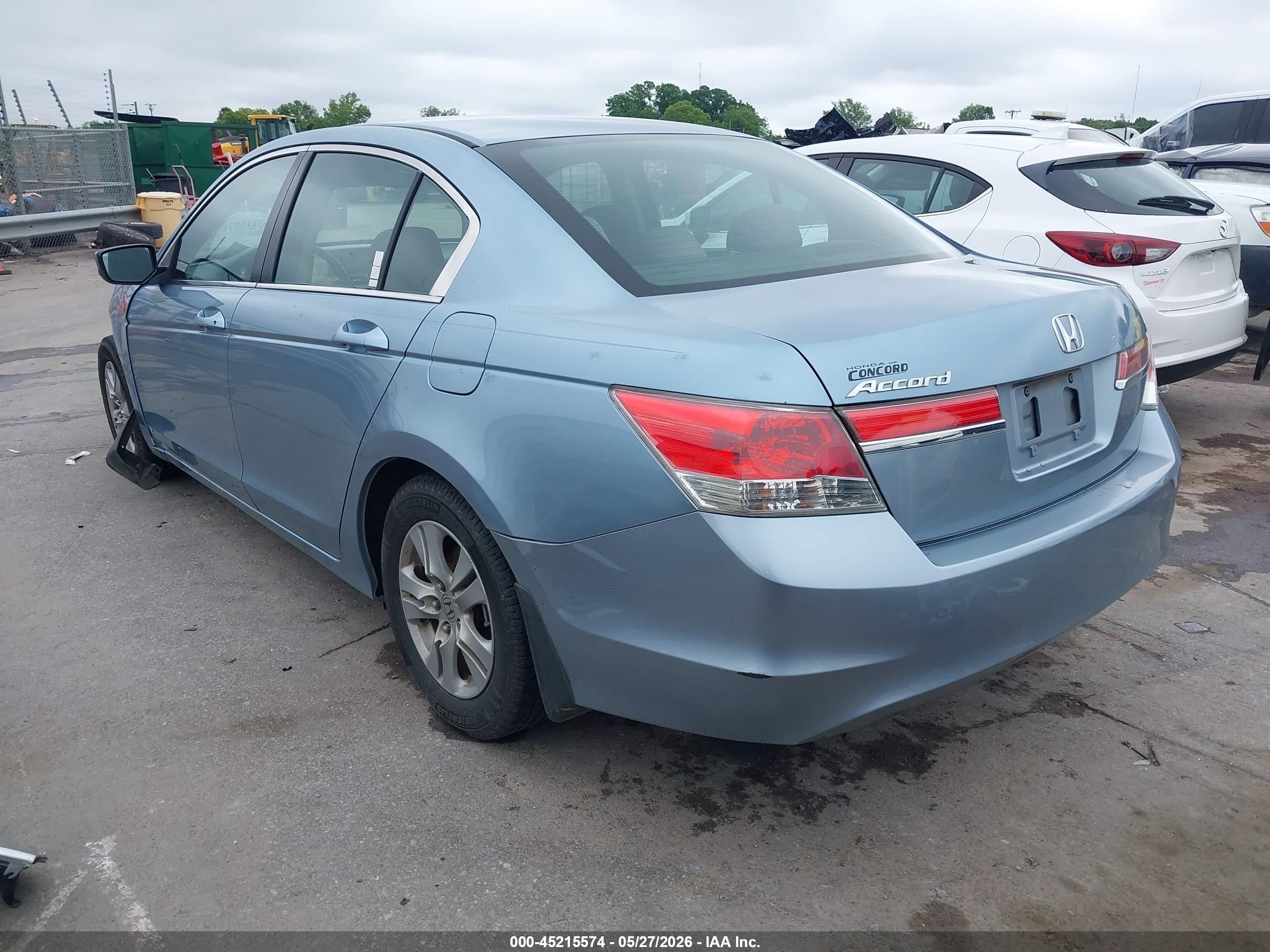 2011 Honda Accord 2.4 Lx-p Blue vin: 1HGCP2F49BA036475