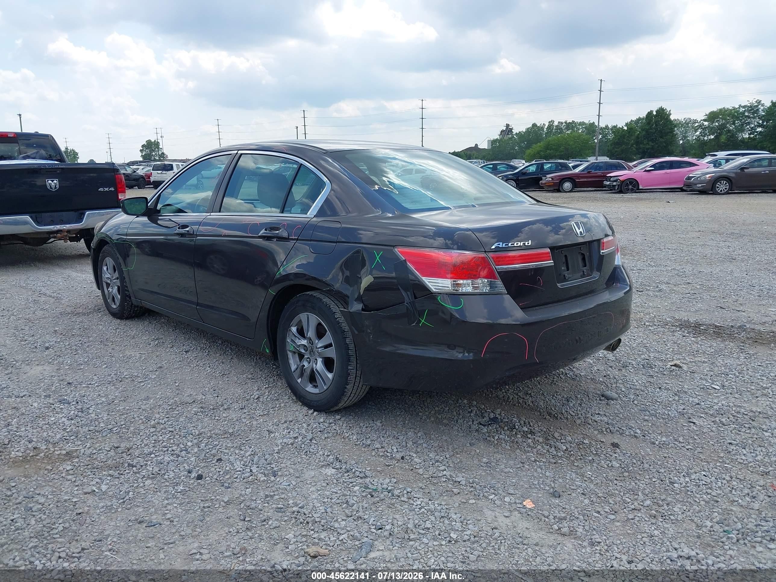 2012 Honda Accord 2.4 Lx-p Black vin: 1HGCP2F49CA103030