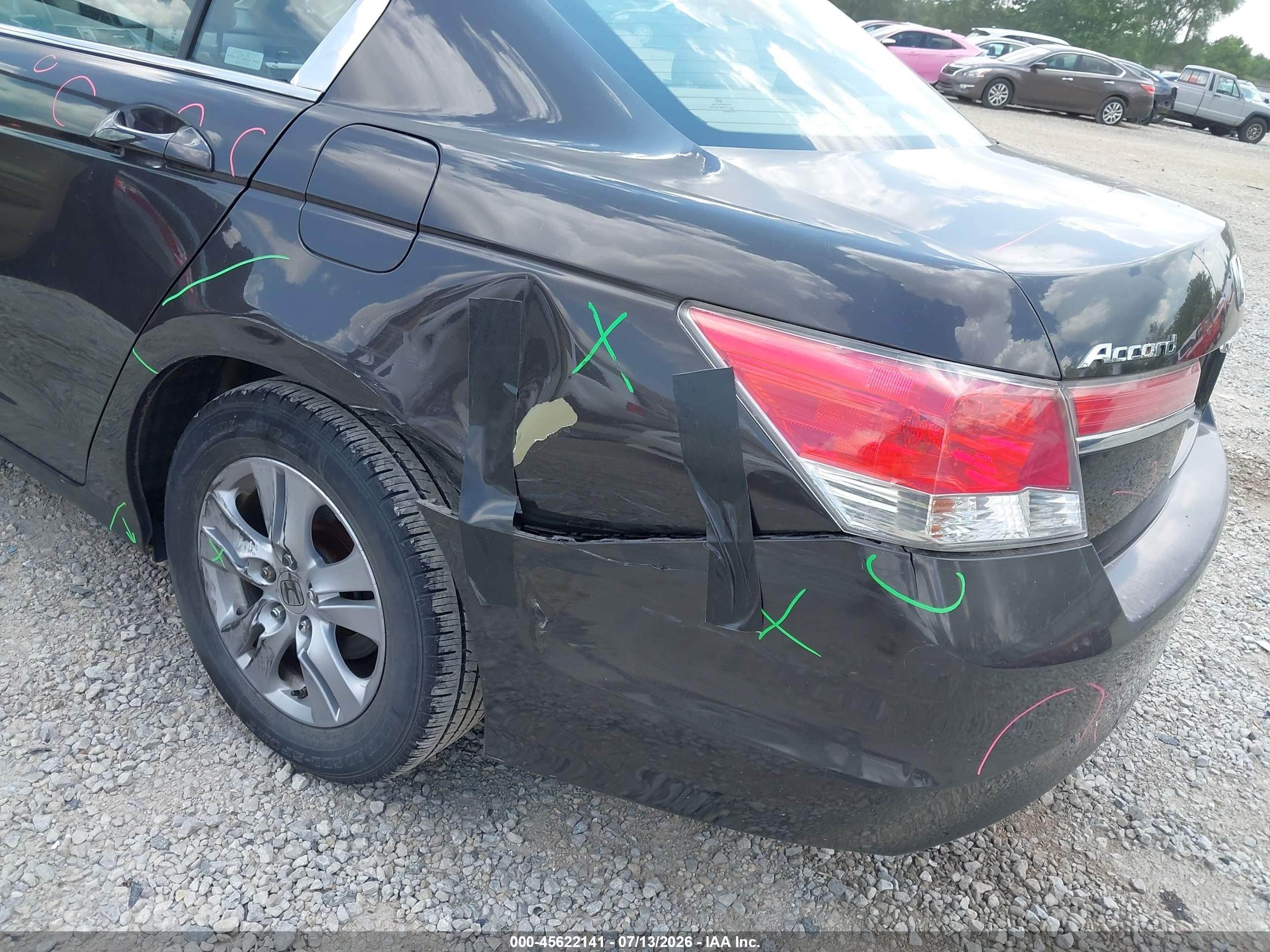 2012 Honda Accord 2.4 Lx-p Black vin: 1HGCP2F49CA103030