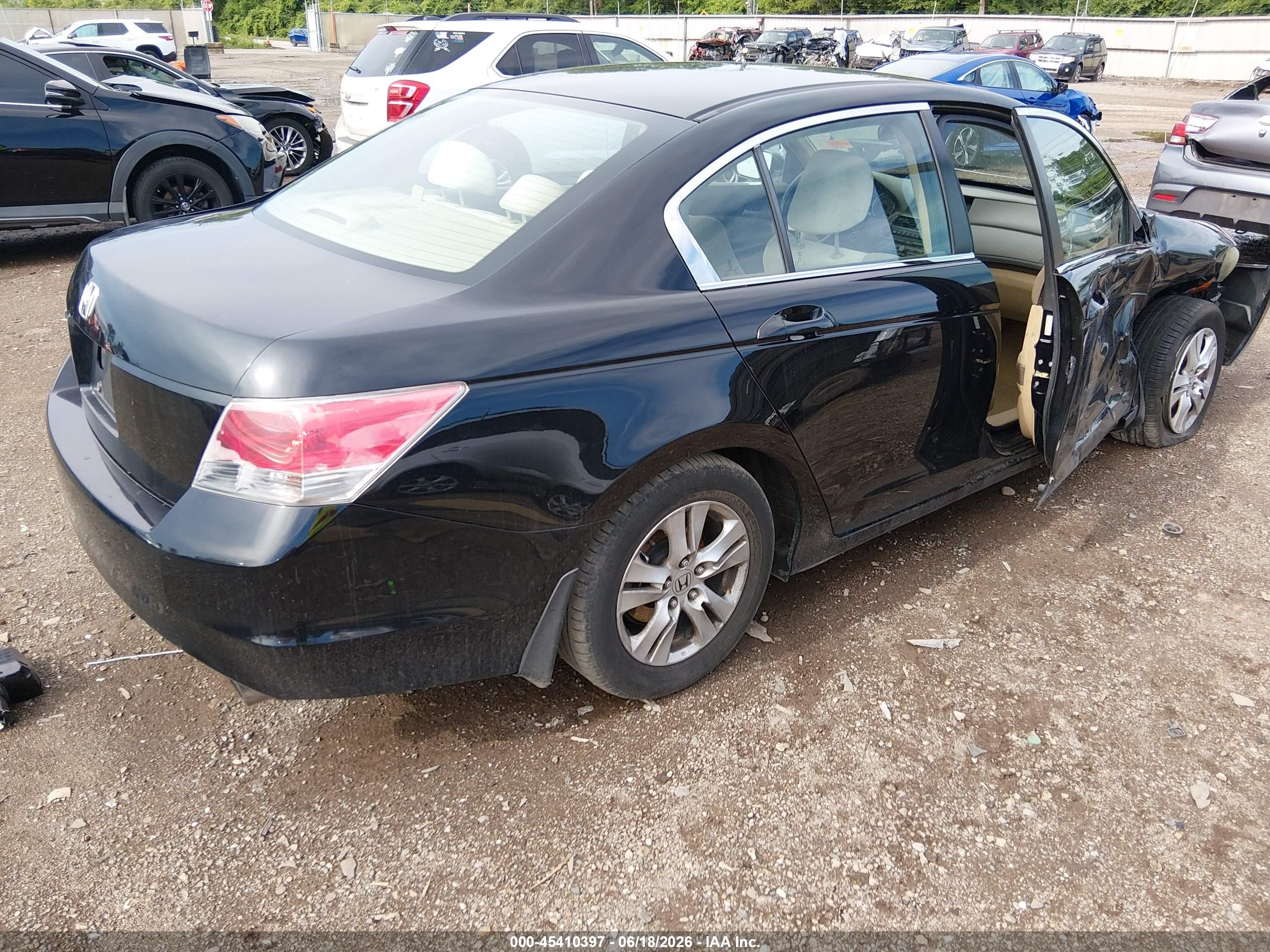 2010 Honda Accord 2.4 Lx-p Black vin: 1HGCP2F4XAA141606