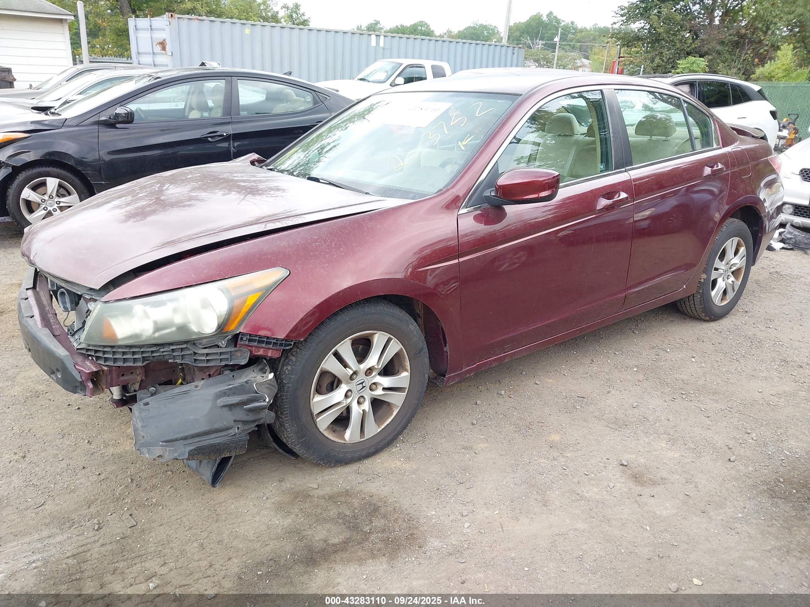 2010 Honda Accord 2.4 Lx-p Burgundy vin: 1HGCP2F4XAA160396