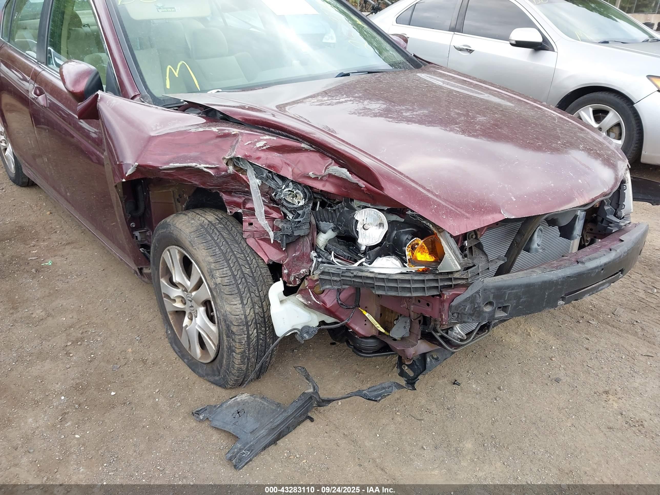 2010 Honda Accord 2.4 Lx-p Burgundy vin: 1HGCP2F4XAA160396