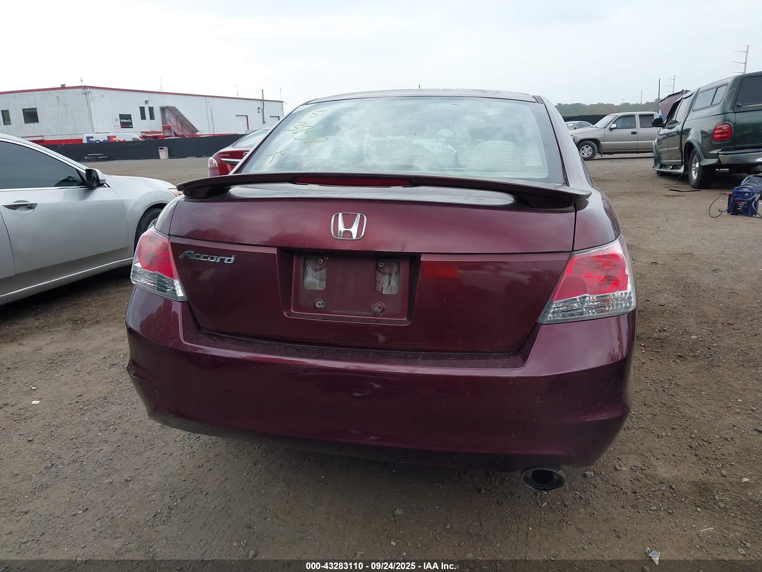 2010 Honda Accord 2.4 Lx-p Burgundy vin: 1HGCP2F4XAA160396