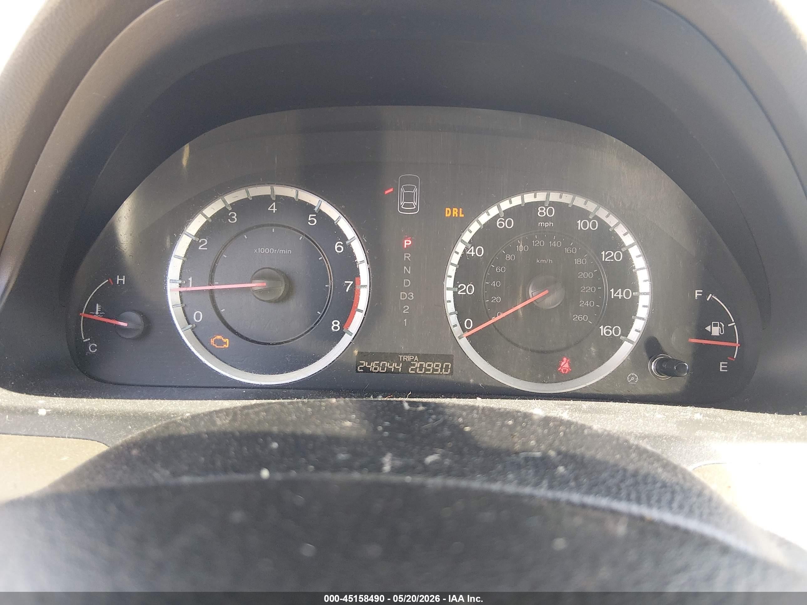 2010 Honda Accord 2.4 Lx-p Red vin: 1HGCP2F4XAA178879