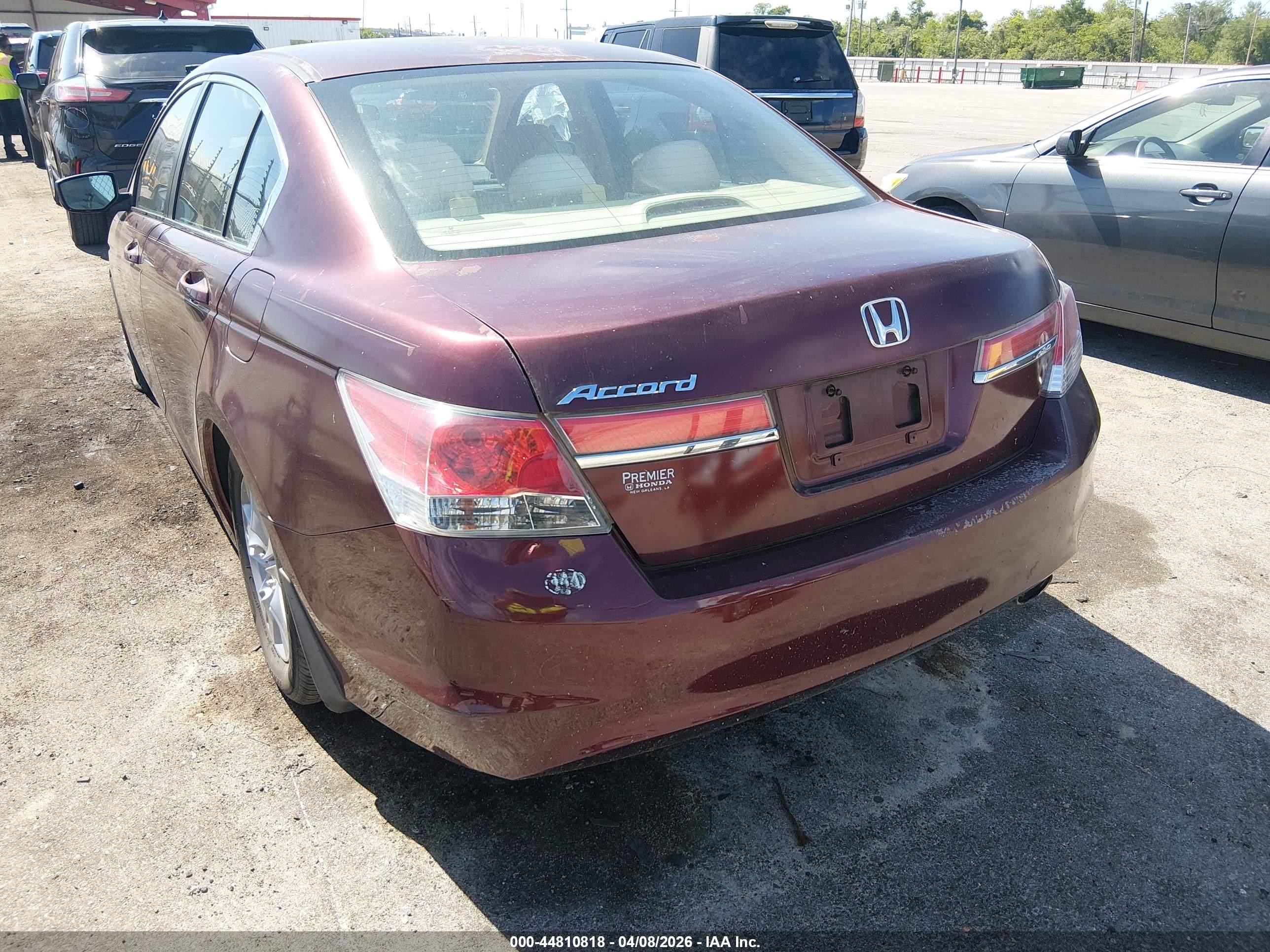 2011 Honda Accord 2.4 Lx-p Burgundy vin: 1HGCP2F4XBA042060