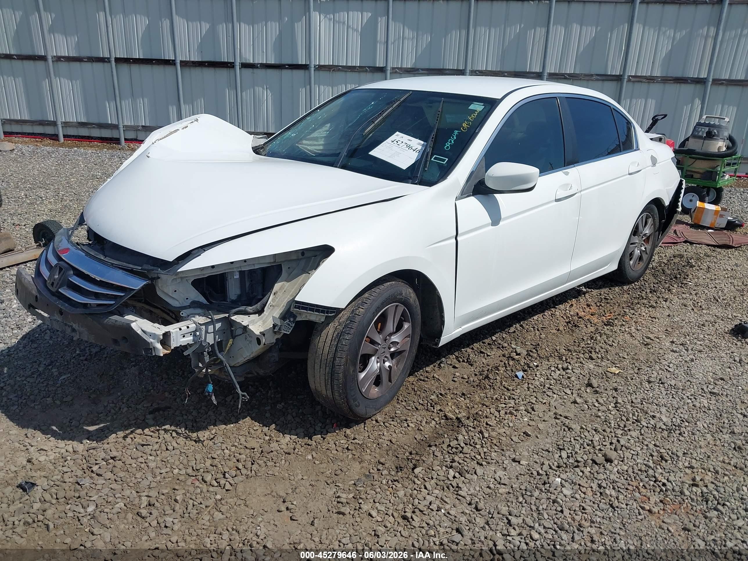 2011 Honda Accord 2.4 Lx-p White vin: 1HGCP2F4XBA092649
