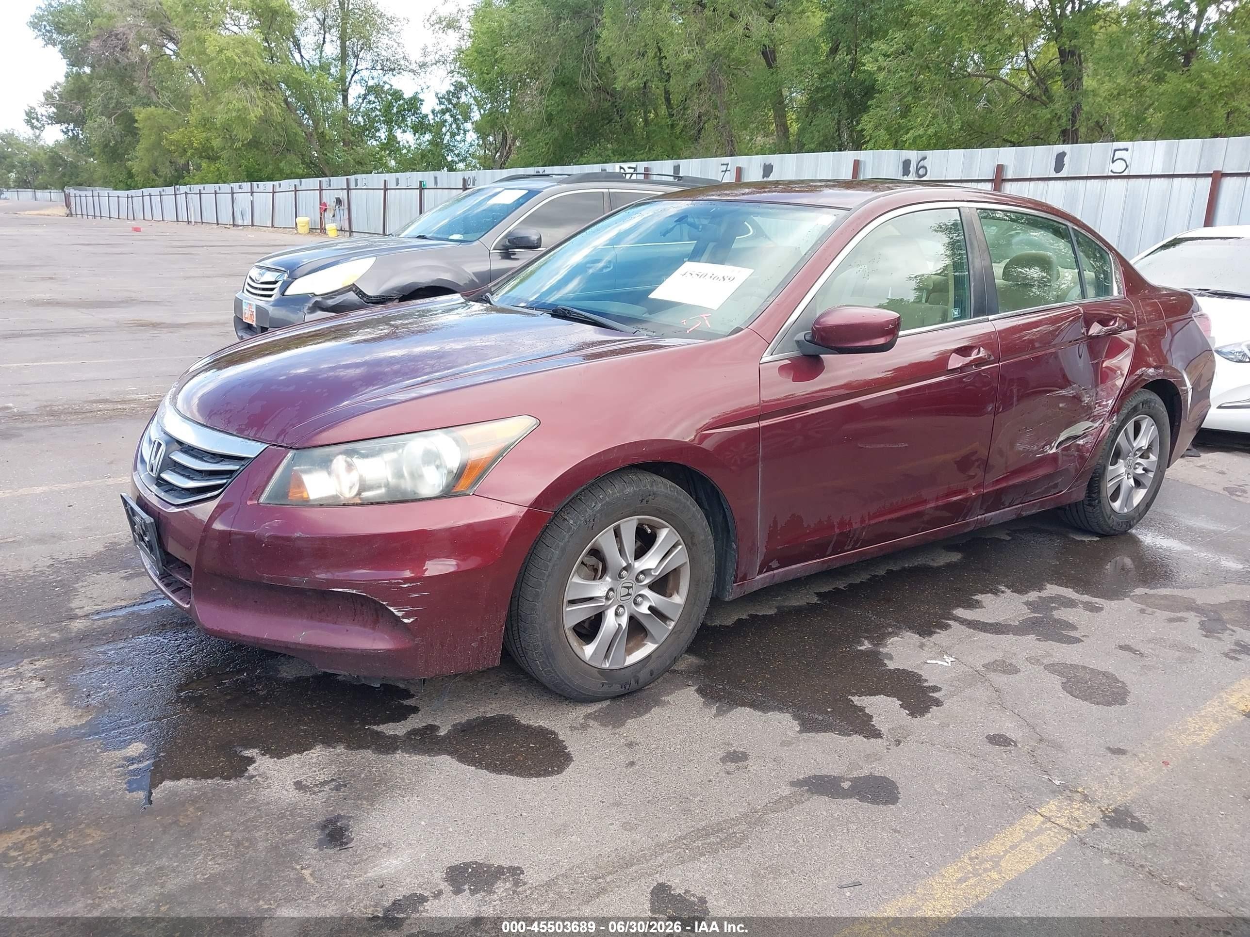 2011 Honda Accord 2.4 Lx-p Темно-бордовый vin: 1HGCP2F4XBA143079