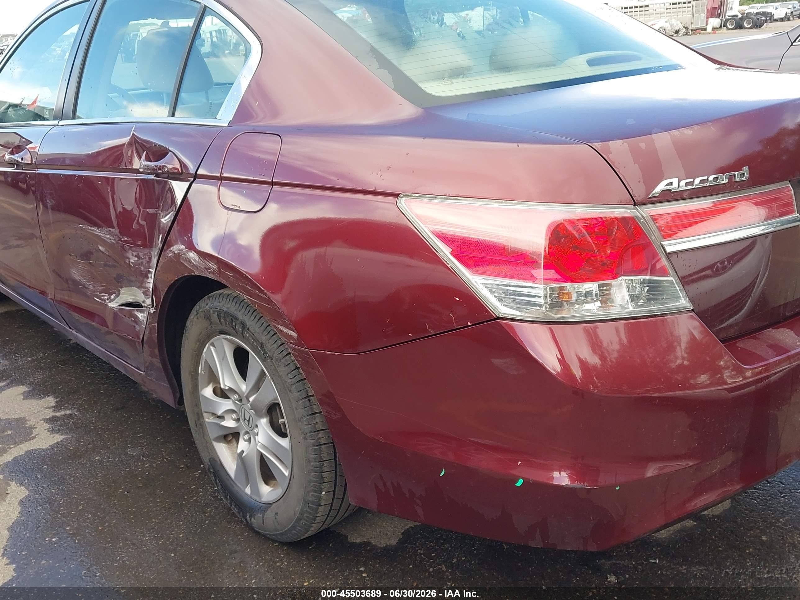 2011 Honda Accord 2.4 Lx-p Темно-бордовый vin: 1HGCP2F4XBA143079