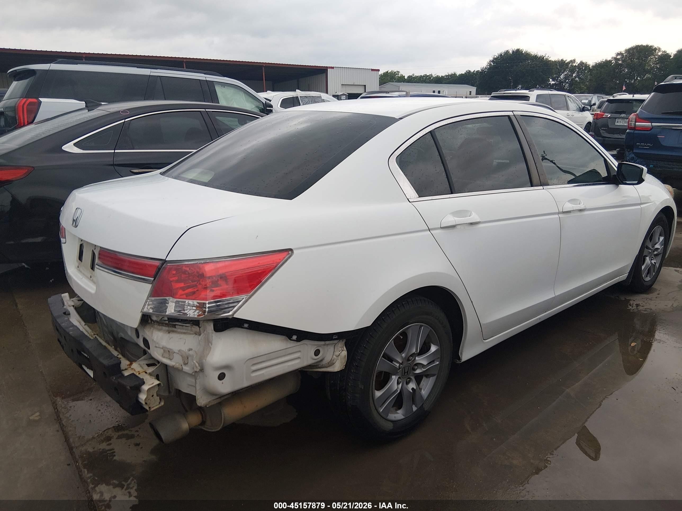2012 Honda Accord 2.4 Lx-p White vin: 1HGCP2F4XCA009240