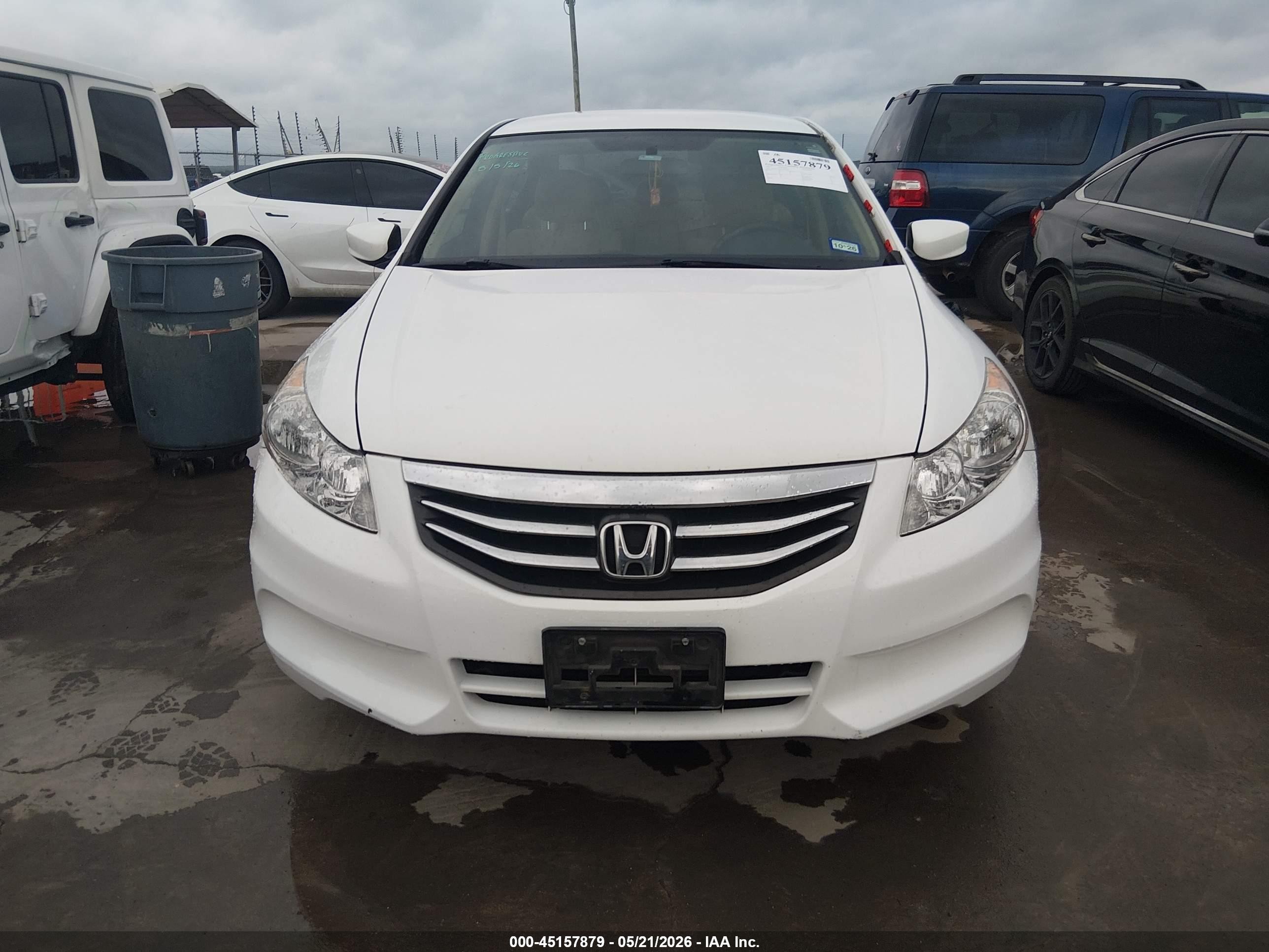 2012 Honda Accord 2.4 Lx-p White vin: 1HGCP2F4XCA009240