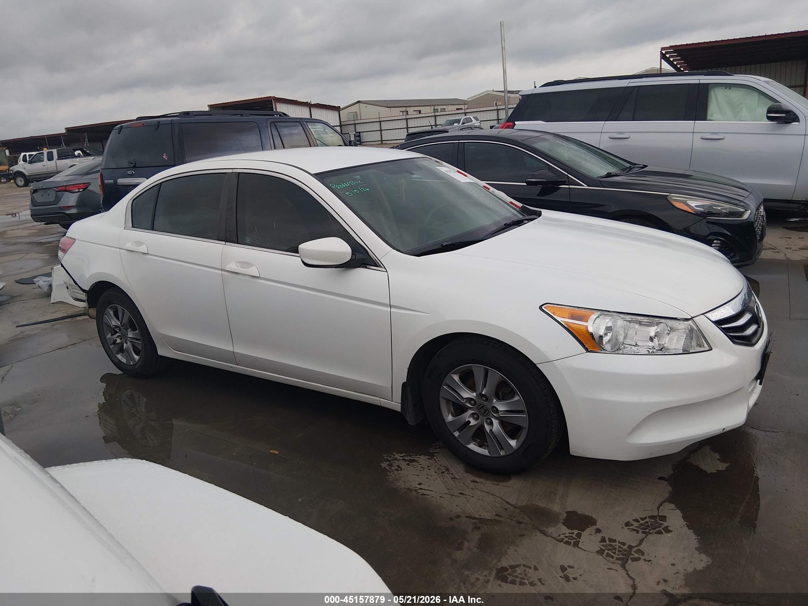 2012 Honda Accord 2.4 Lx-p White vin: 1HGCP2F4XCA009240