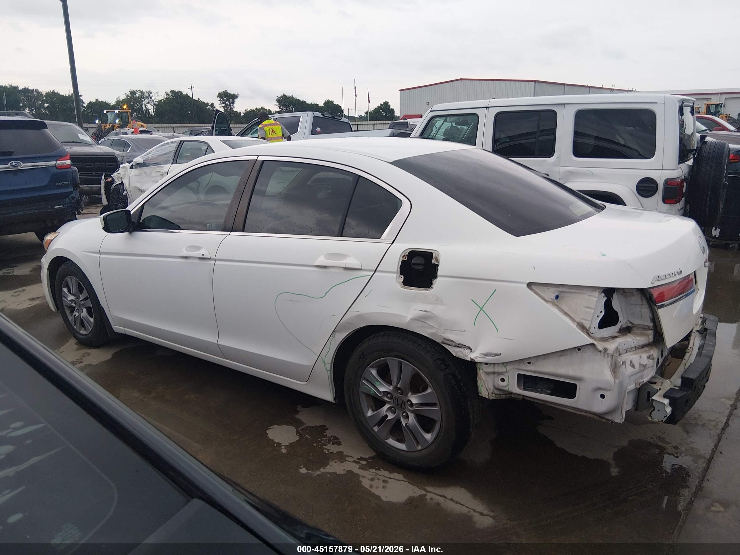 2012 Honda Accord 2.4 Lx-p White vin: 1HGCP2F4XCA009240