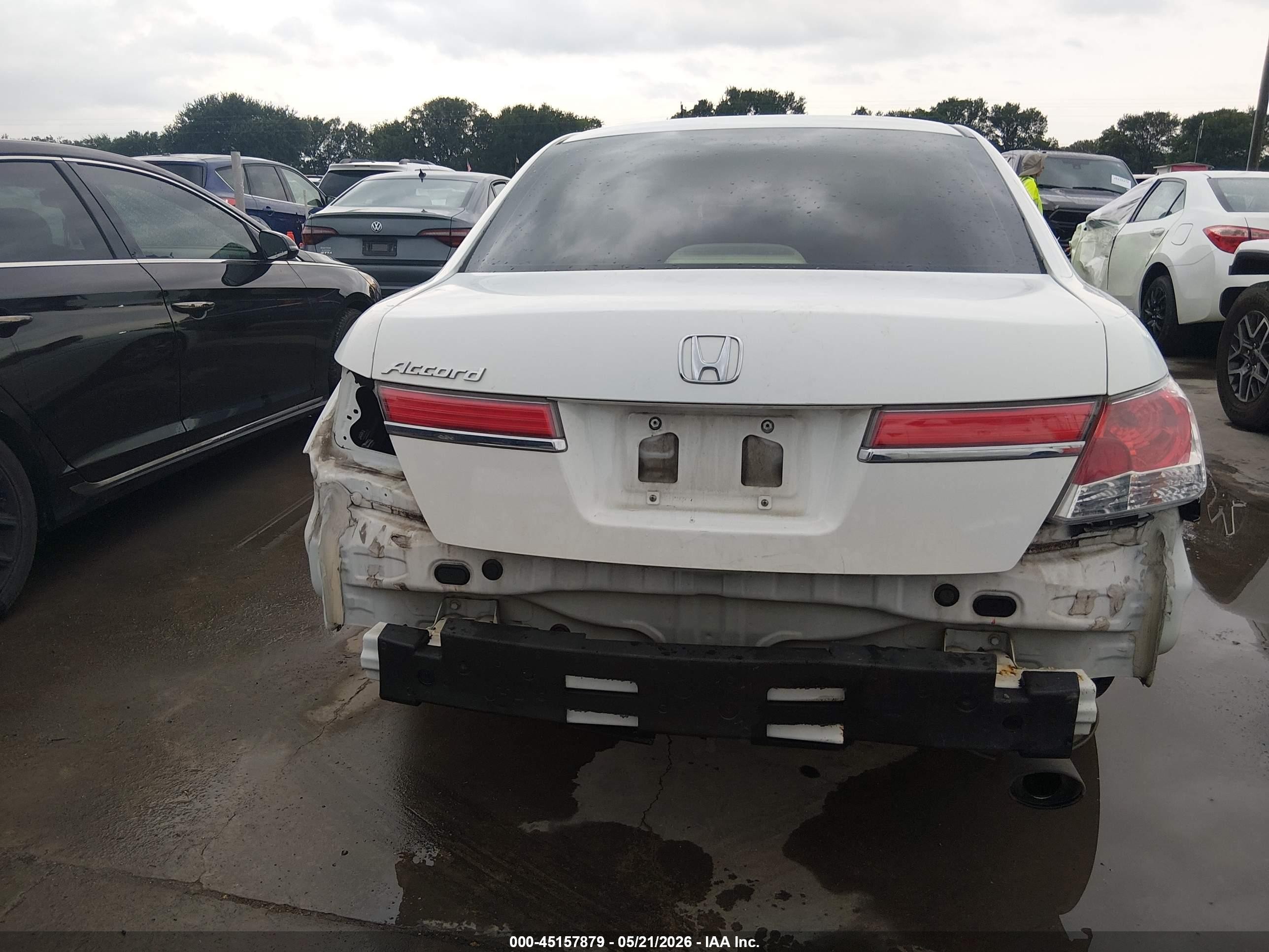 2012 Honda Accord 2.4 Lx-p White vin: 1HGCP2F4XCA009240