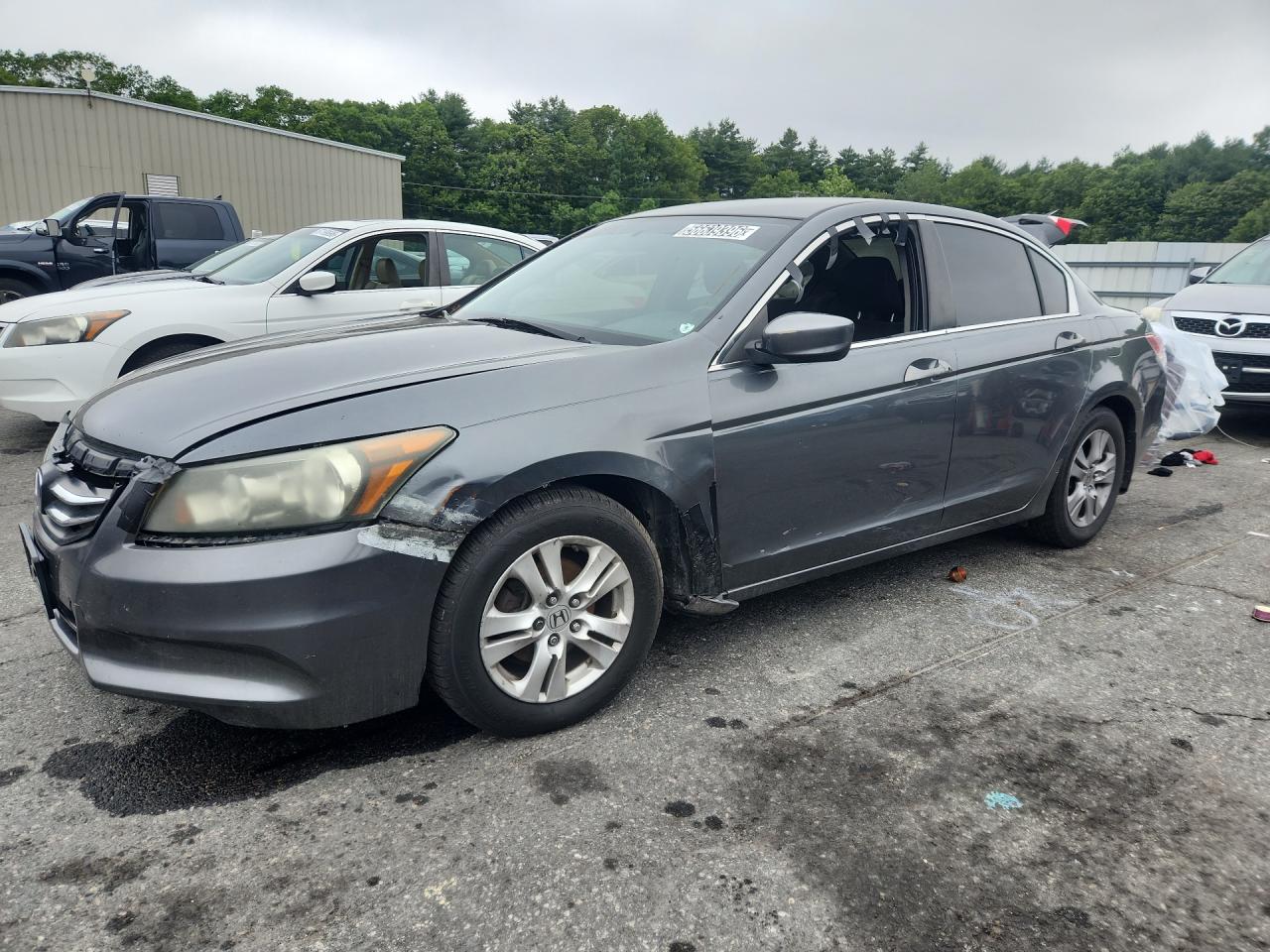 2012 Honda Accord Lxp Charcoal vin: 1HGCP2F4XCA072130 Damage: Left Front Fender, Dent(S) W/ Paint Dmg, > 12 Inches