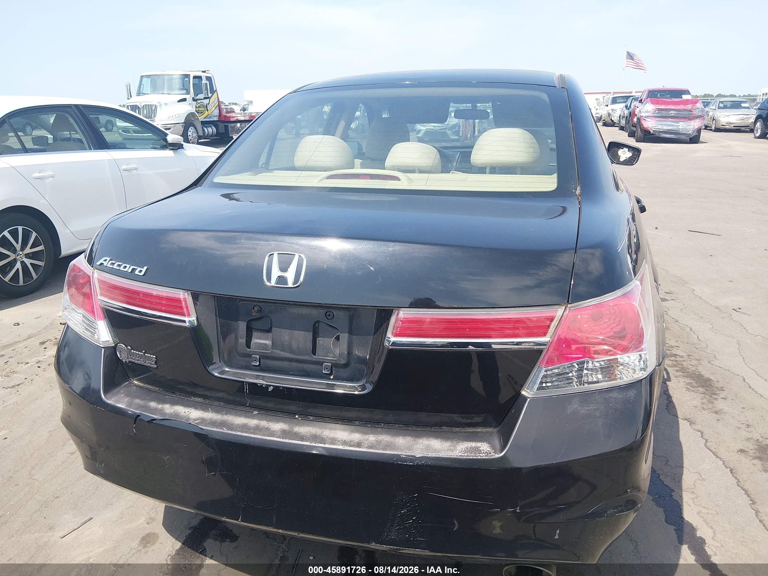 2012 Honda Accord 2.4 Lx-p Черный vin: 1HGCP2F4XCA194504