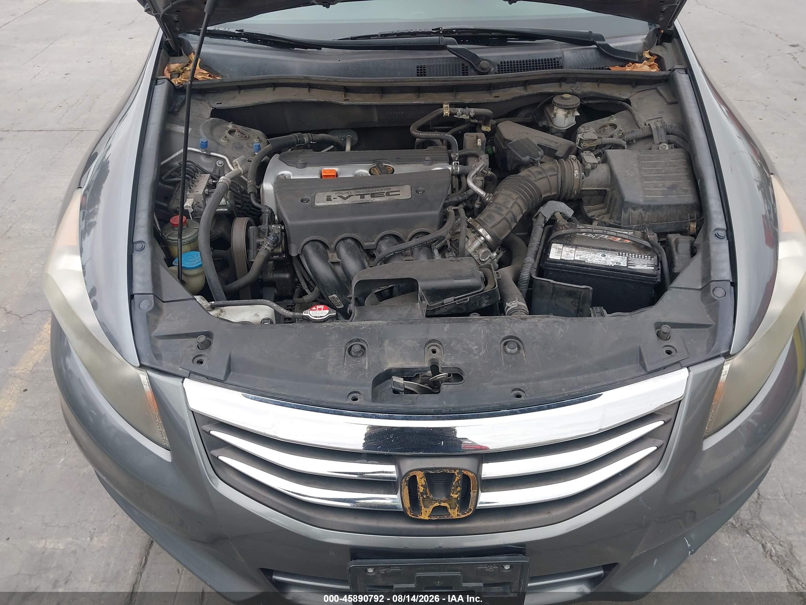 2012 Honda Accord 2.4 Lx-p Серый vin: 1HGCP2F4XCA199041