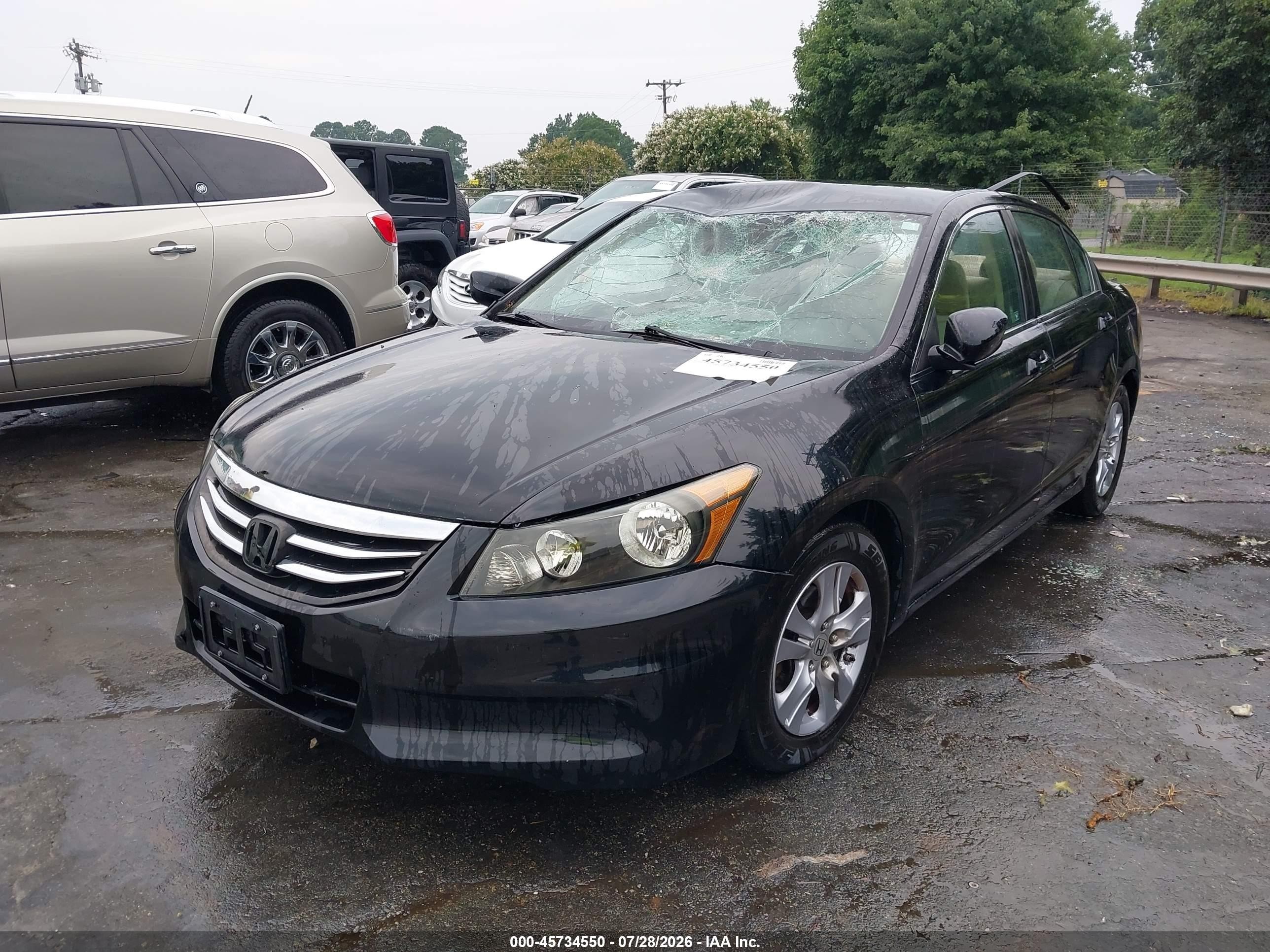 2012 Honda Accord 2.4 Lx-p Black vin: 1HGCP2F4XCA203654