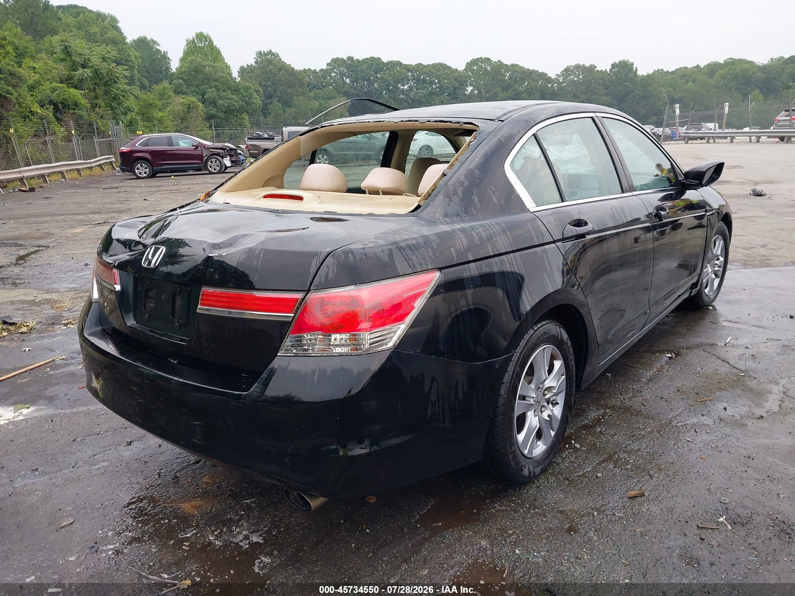 2012 Honda Accord 2.4 Lx-p Black vin: 1HGCP2F4XCA203654