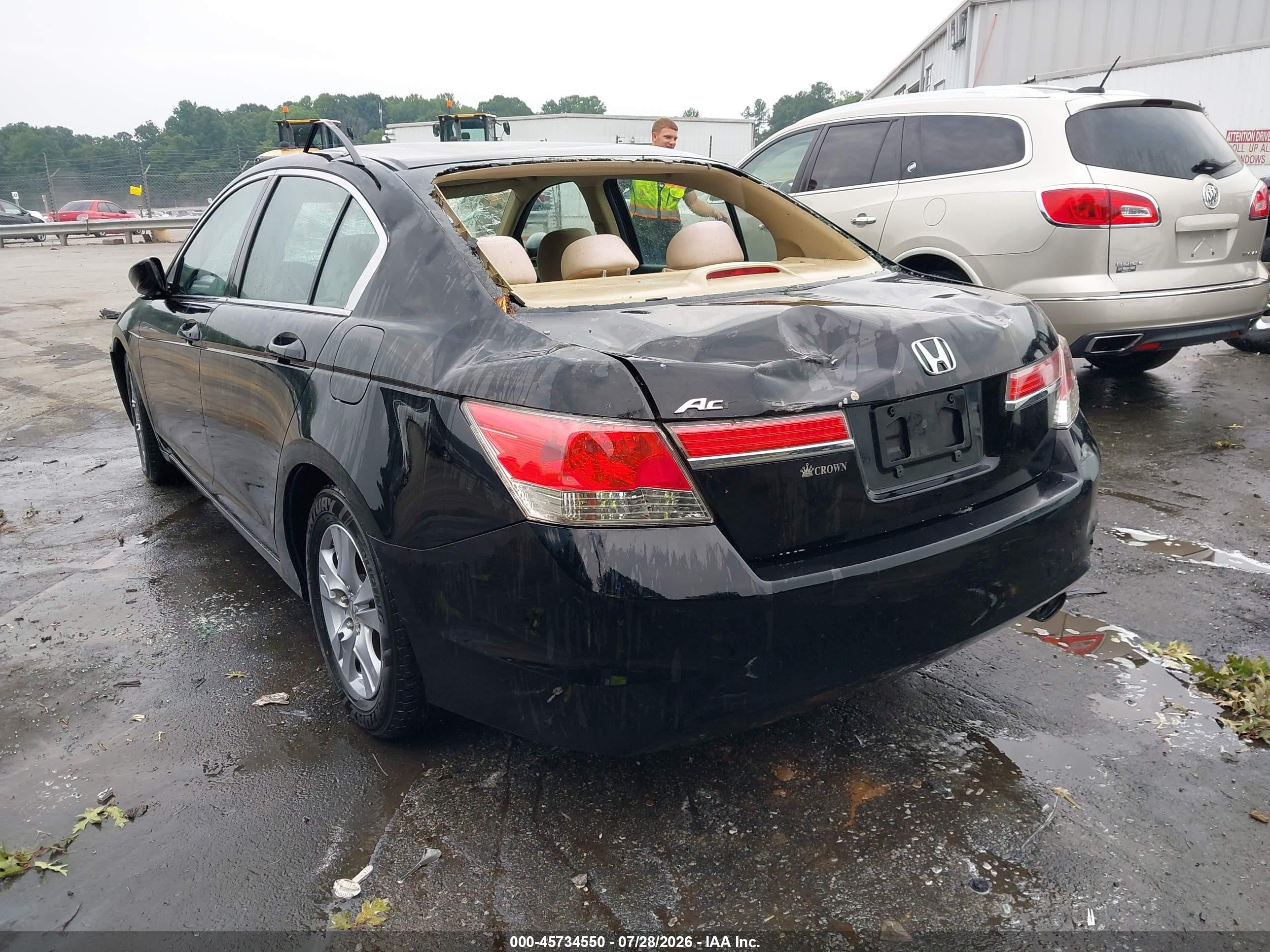 2012 Honda Accord 2.4 Lx-p Black vin: 1HGCP2F4XCA203654
