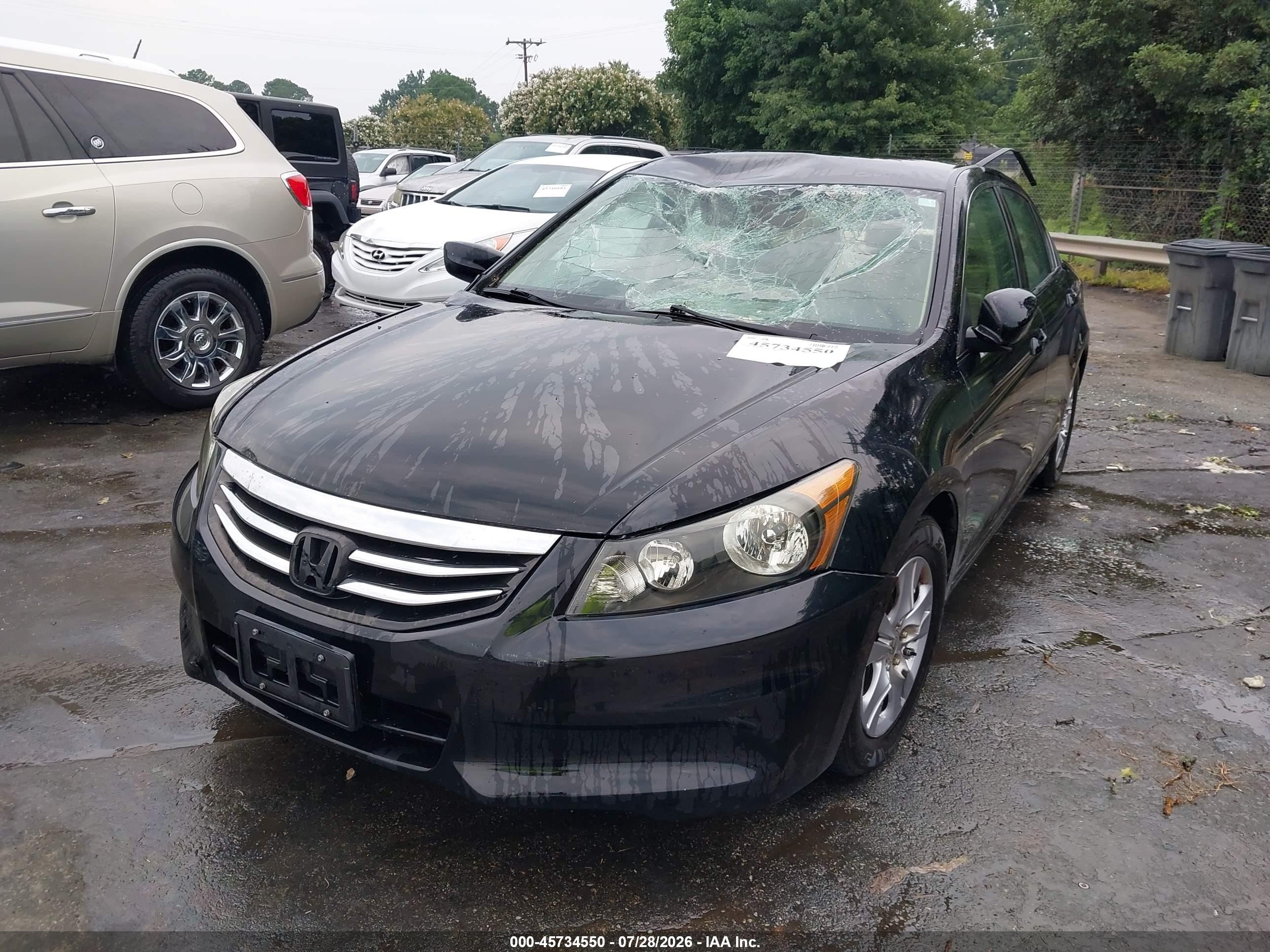 2012 Honda Accord 2.4 Lx-p Black vin: 1HGCP2F4XCA203654