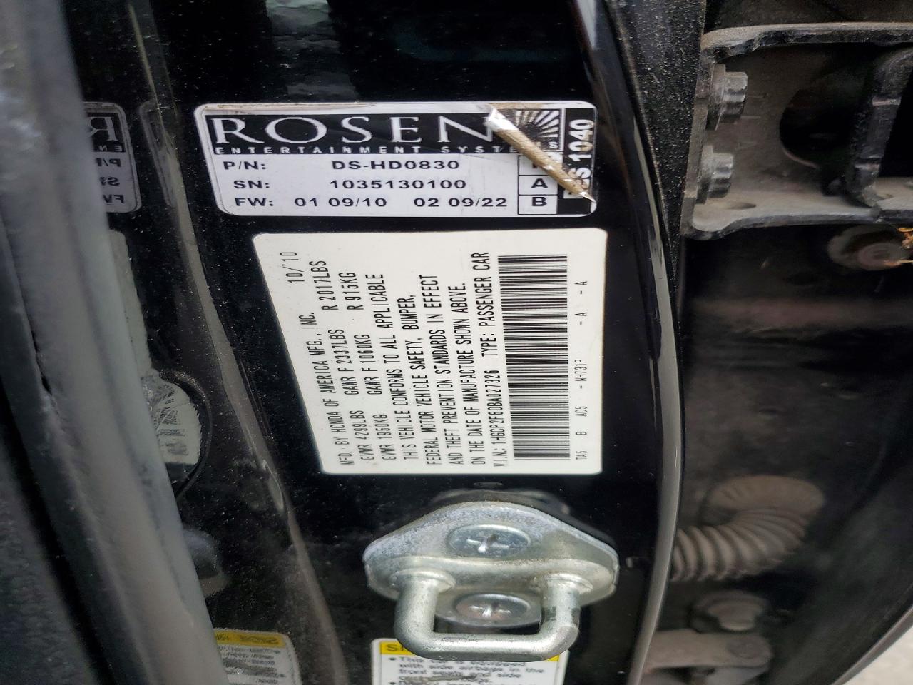 2011 Honda Accord Se Black vin: 1HGCP2F60BA027326