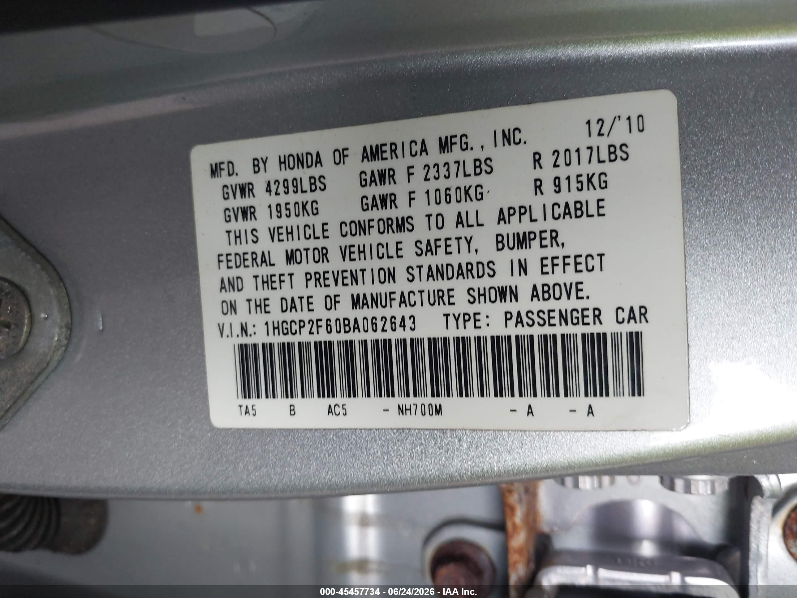 2011 Honda Accord 2.4 Se Silver vin: 1HGCP2F60BA062643