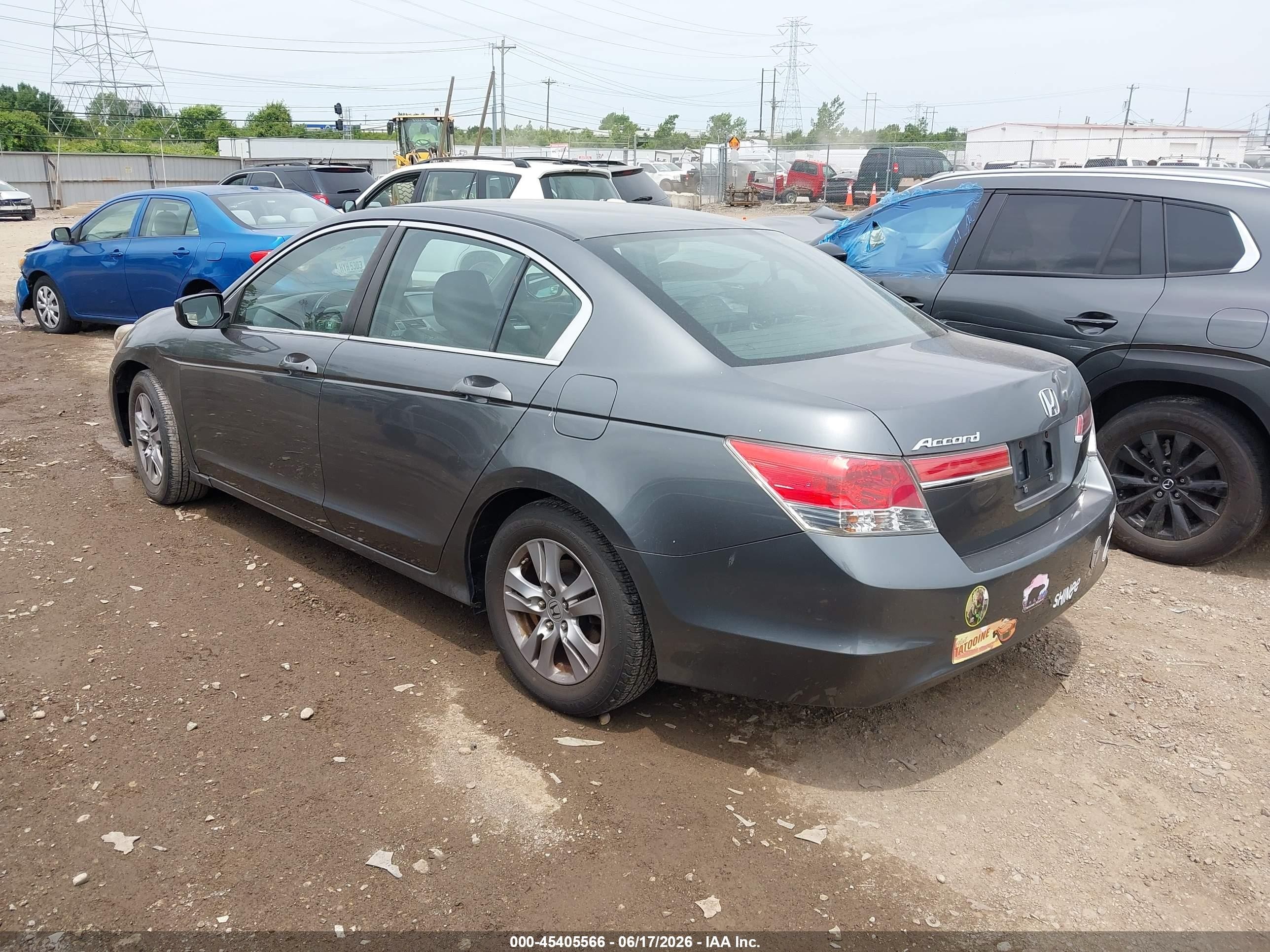 2011 Honda Accord 2.4 Se Серый vin: 1HGCP2F60BA091205