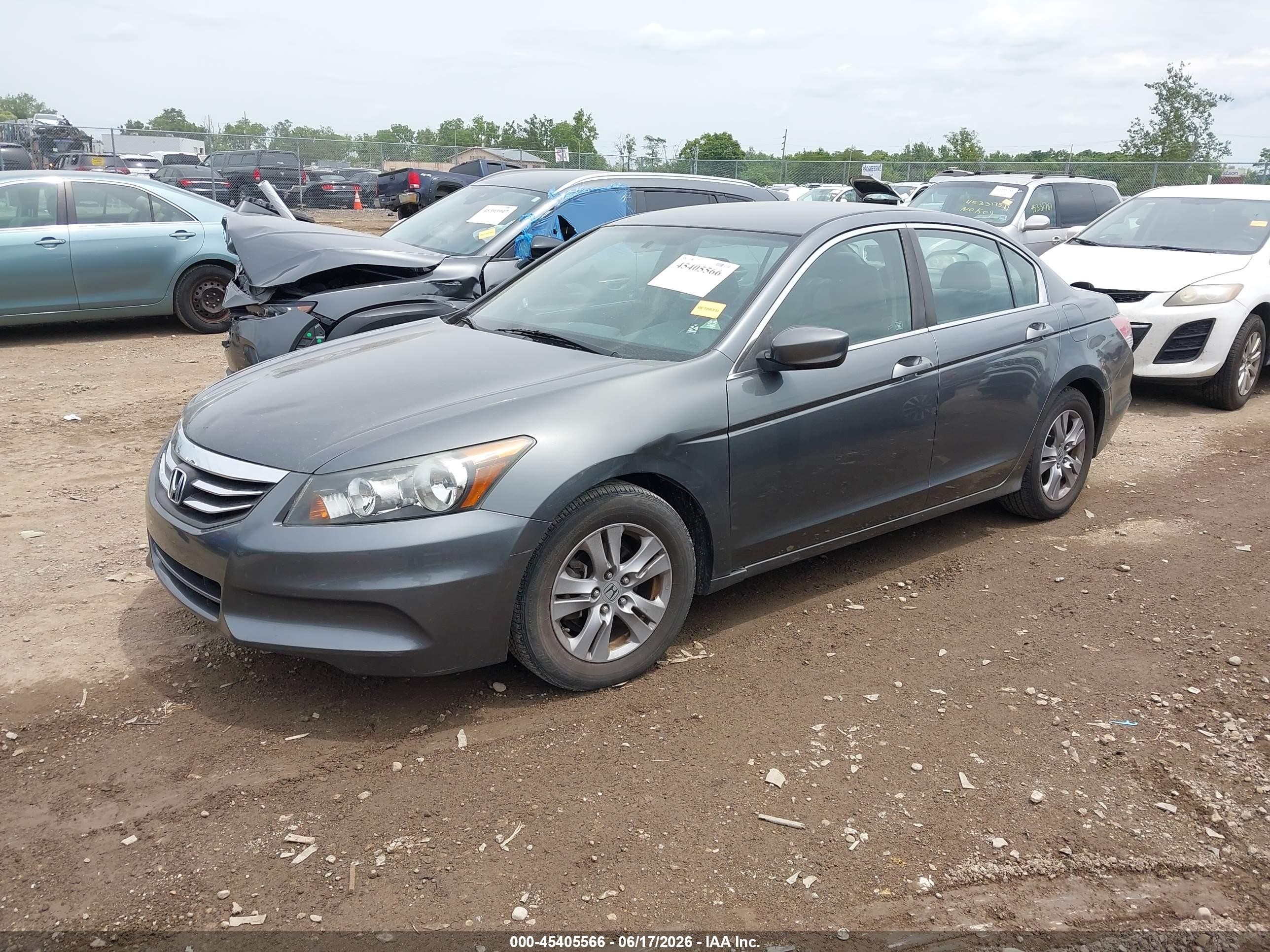 2011 Honda Accord 2.4 Se Серый vin: 1HGCP2F60BA091205