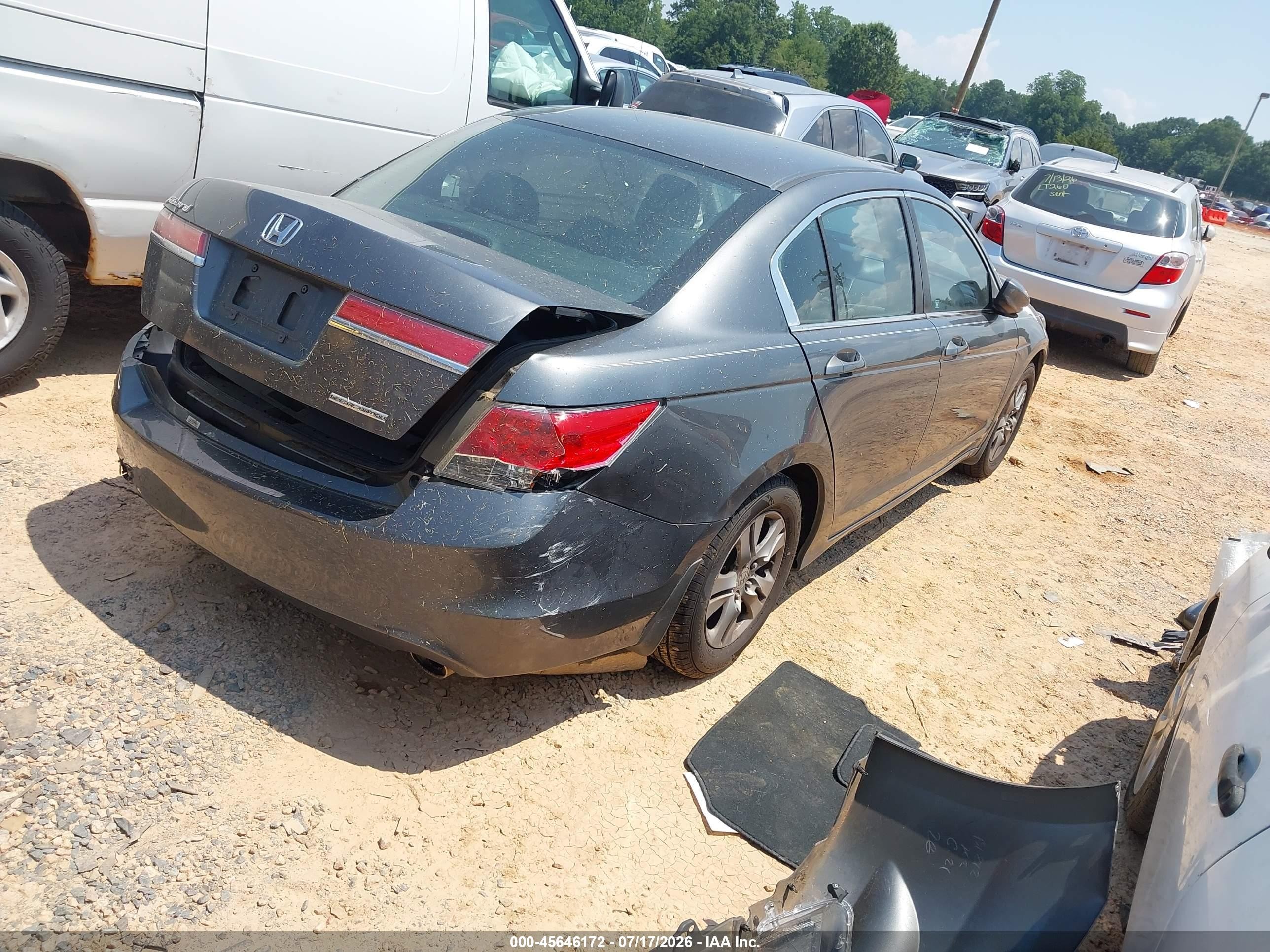 2011 Honda Accord 2.4 Se Серый vin: 1HGCP2F60BA138829
