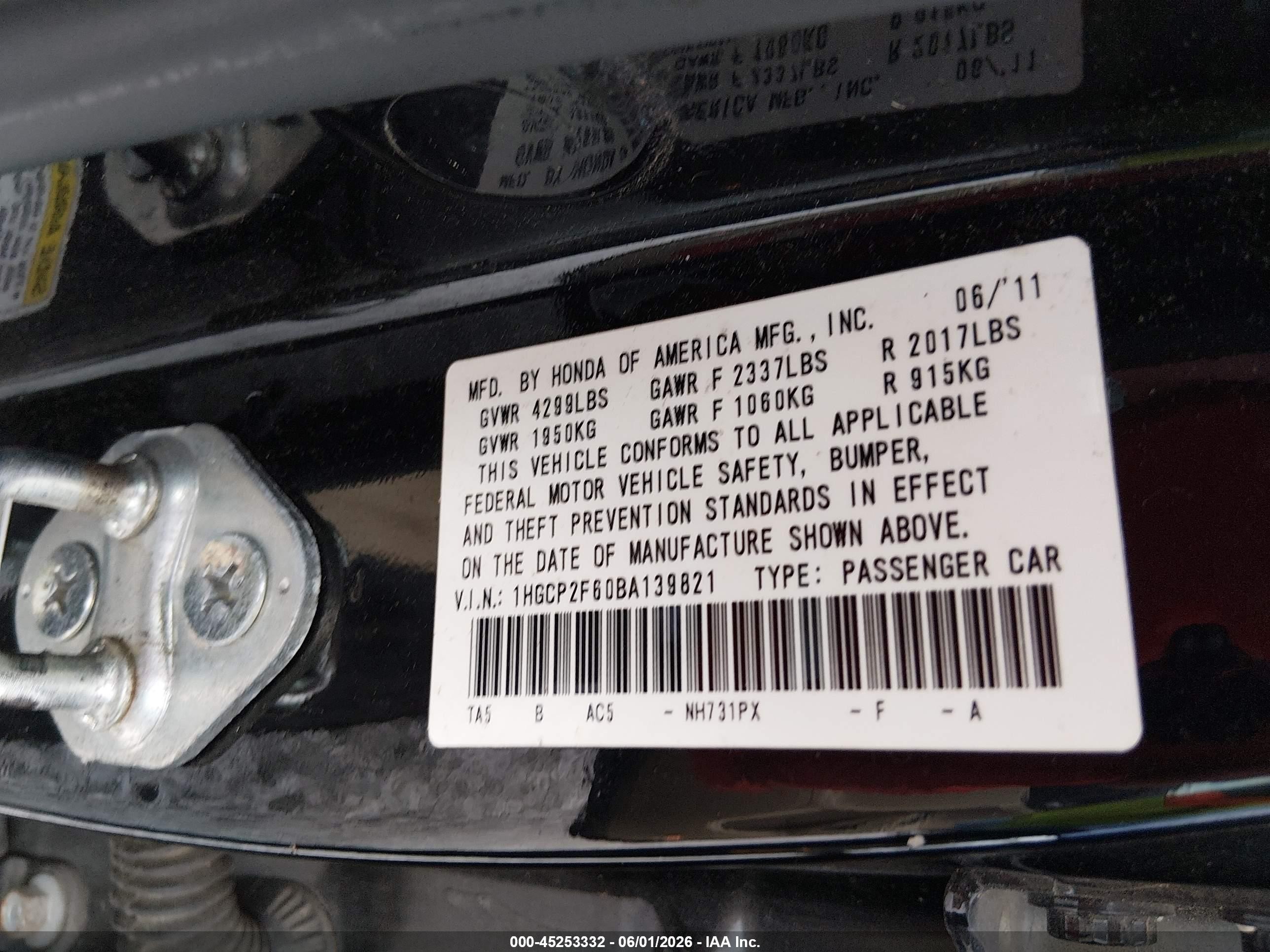 2011 Honda Accord 2.4 Se Black vin: 1HGCP2F60BA139821