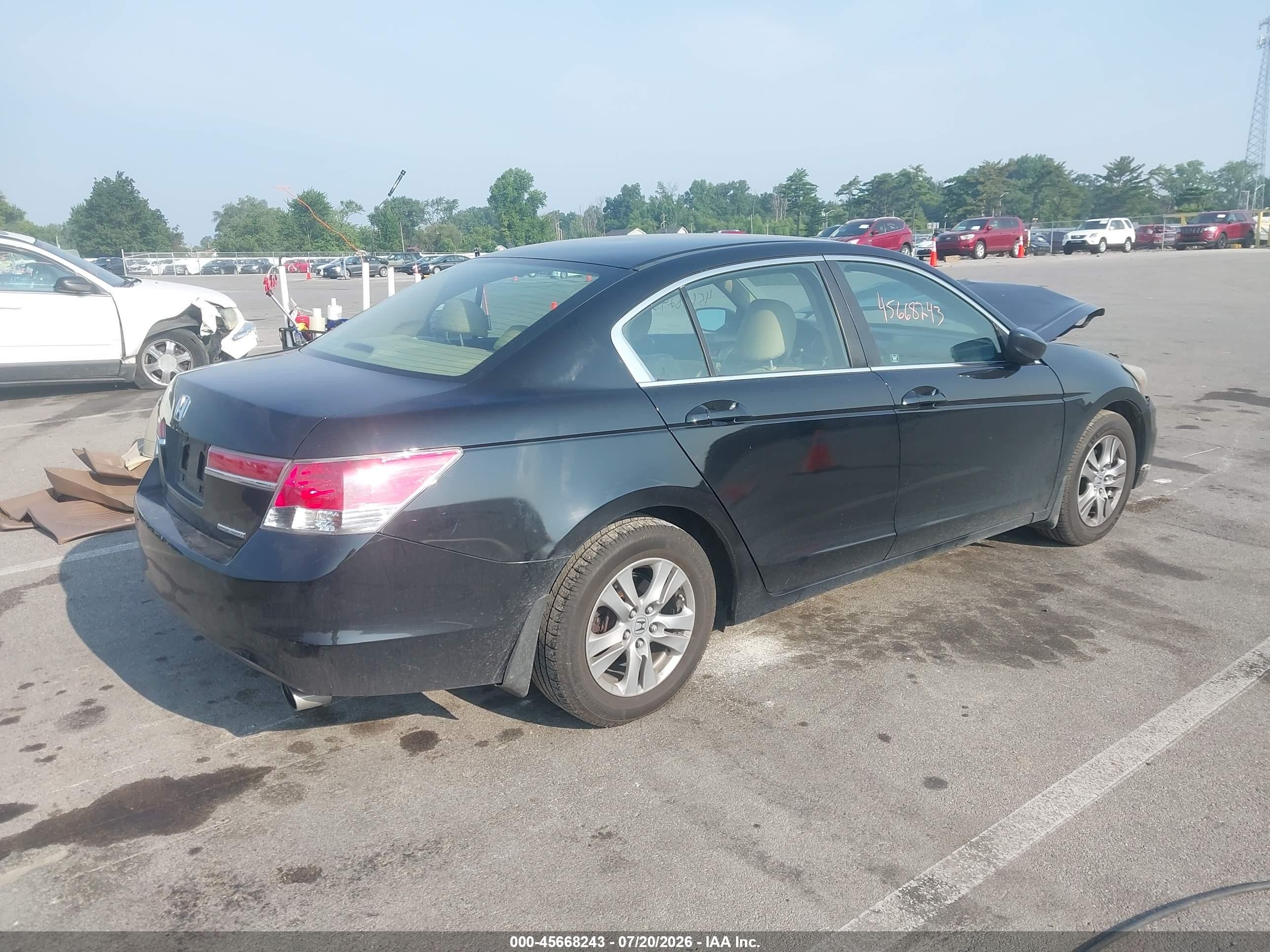 2011 Honda Accord 2.4 Se Black vin: 1HGCP2F60BA146056