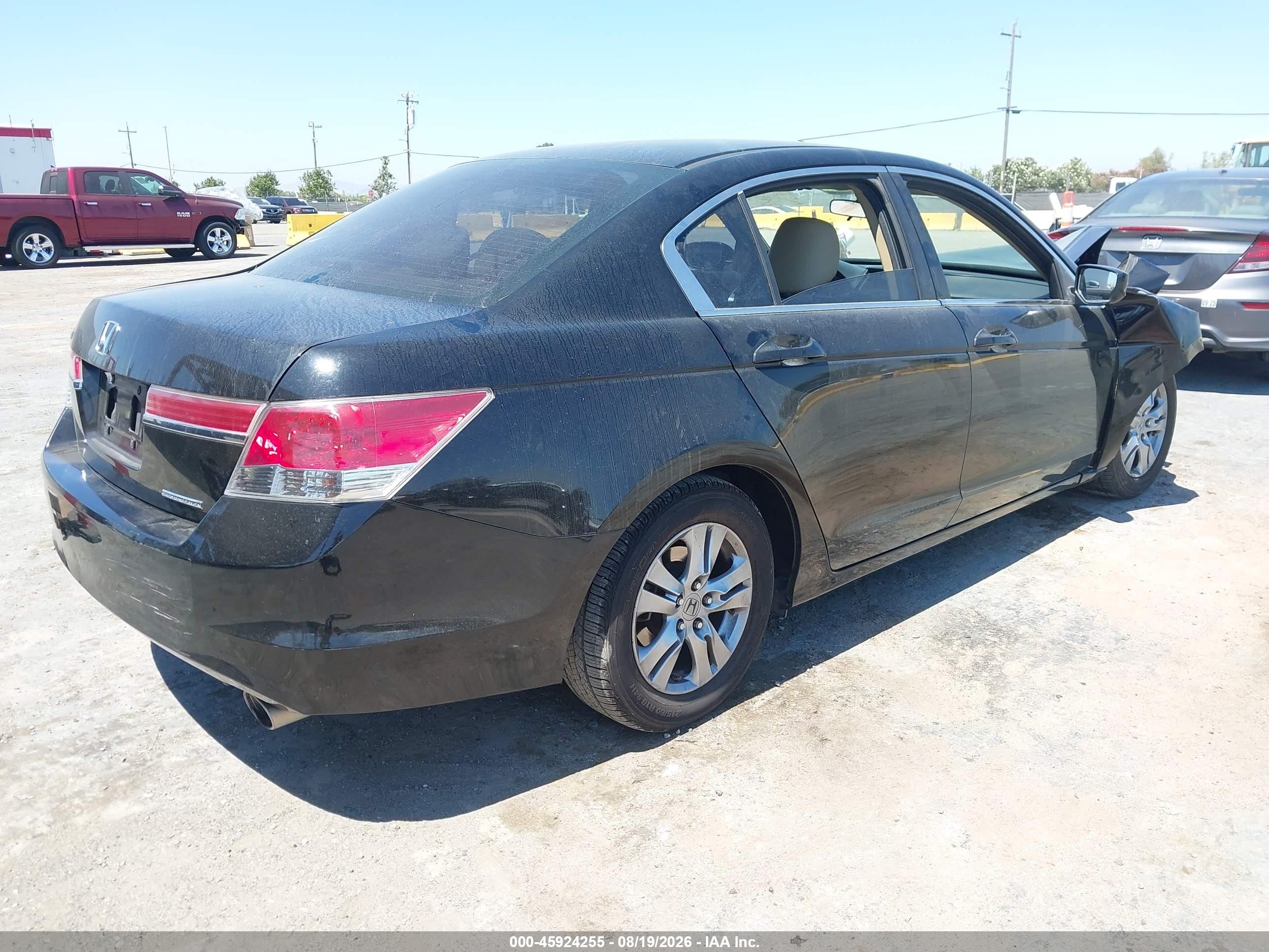 2011 Honda Accord 2.4 Se Черный vin: 1HGCP2F60BA154786