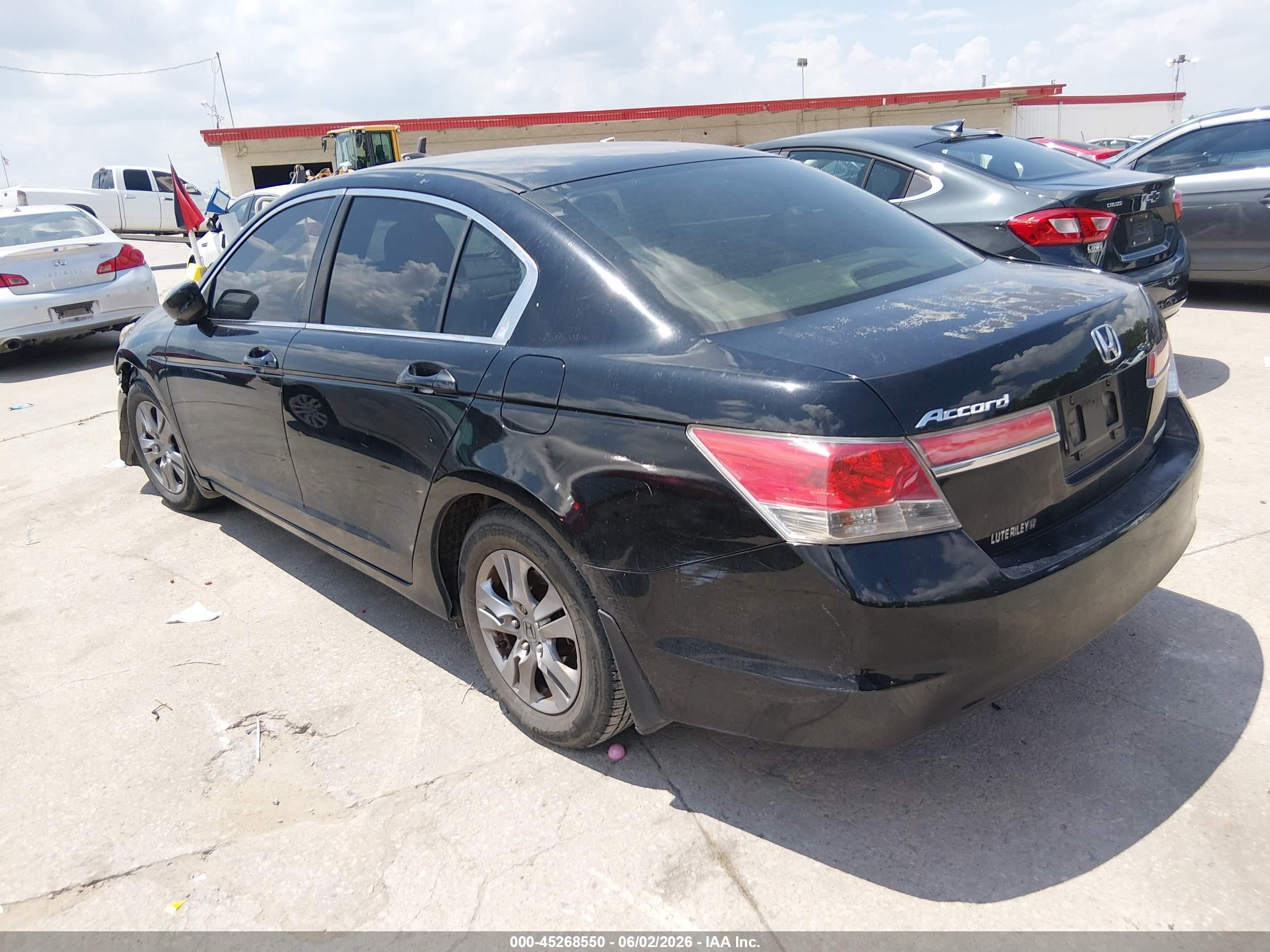 2012 Honda Accord 2.4 Se Black vin: 1HGCP2F60CA069366