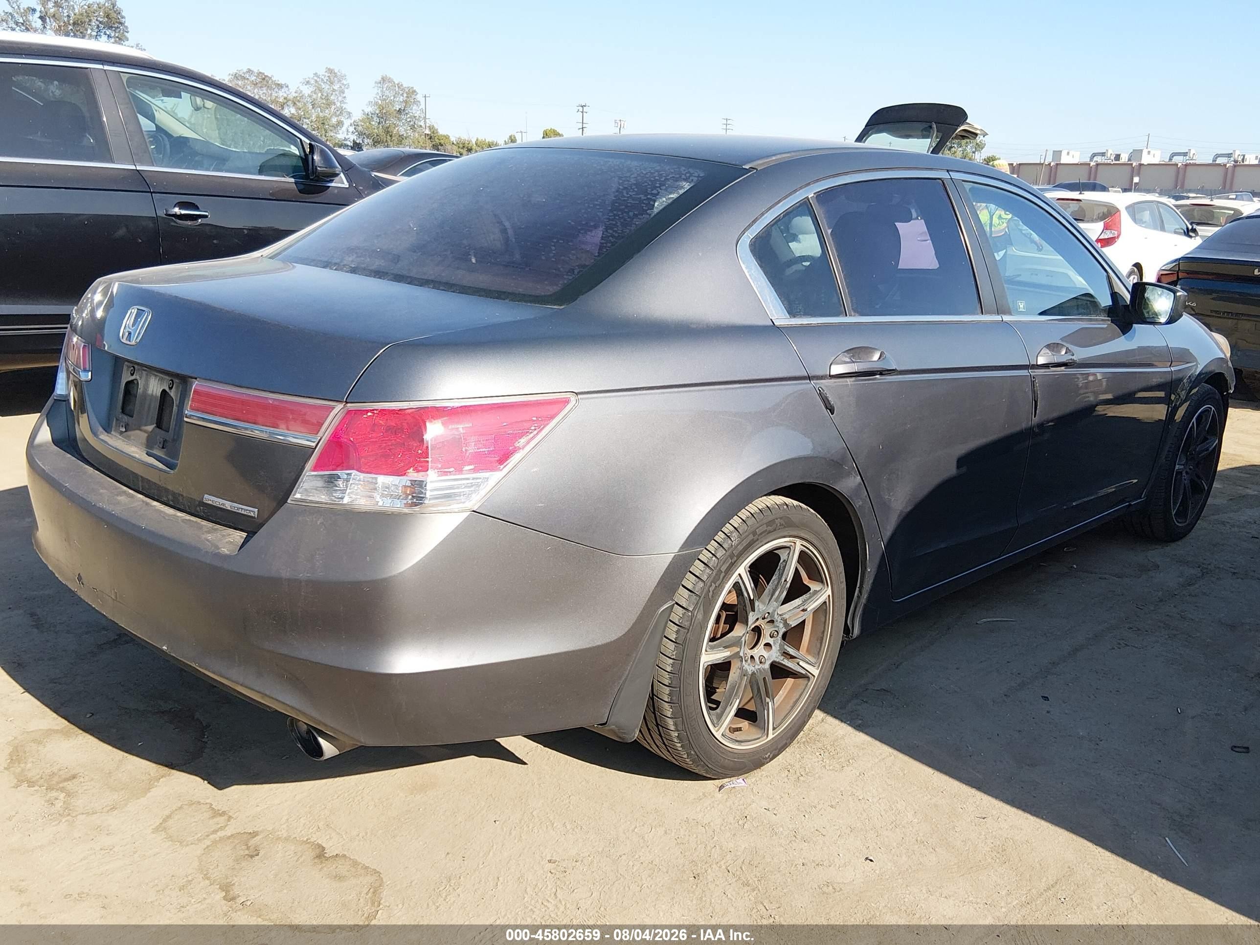 2012 Honda Accord 2.4 Se Gray vin: 1HGCP2F60CA104424
