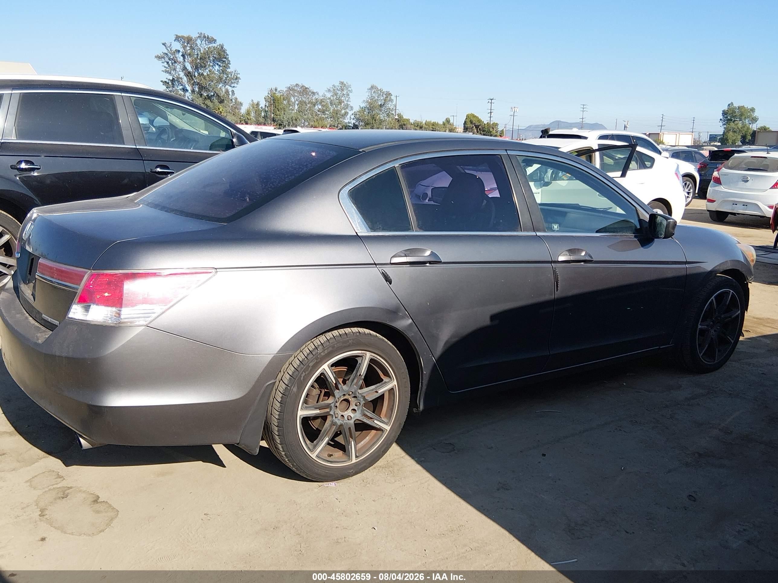 2012 Honda Accord 2.4 Se Gray vin: 1HGCP2F60CA104424