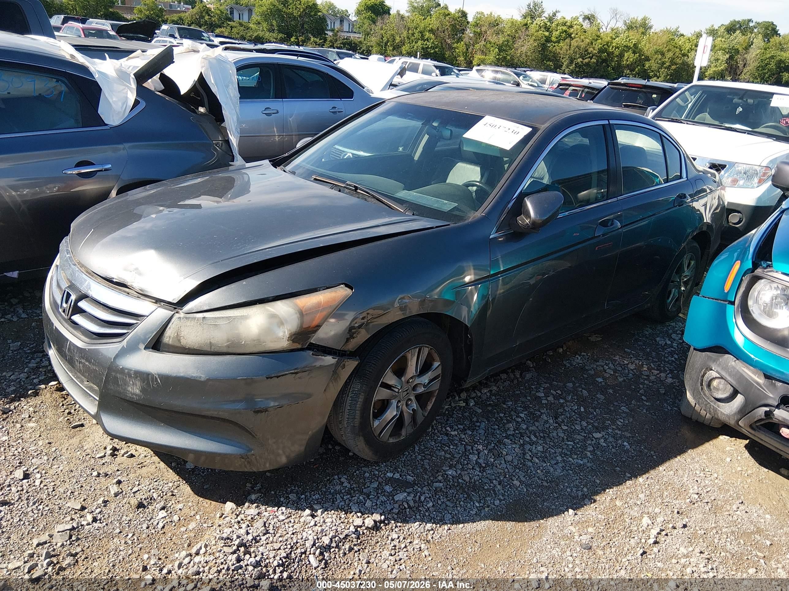 2012 Honda Accord 2.4 Se Gray vin: 1HGCP2F60CA120414
