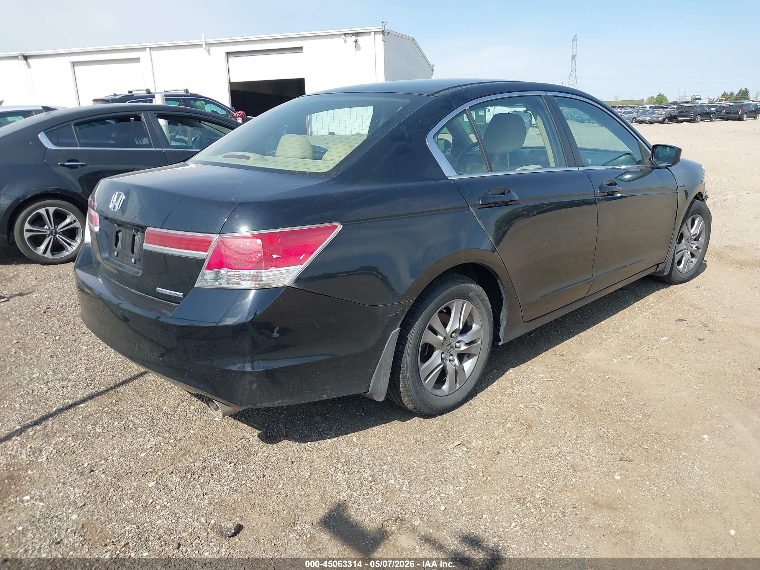2012 Honda Accord 2.4 Se Black vin: 1HGCP2F60CA131803