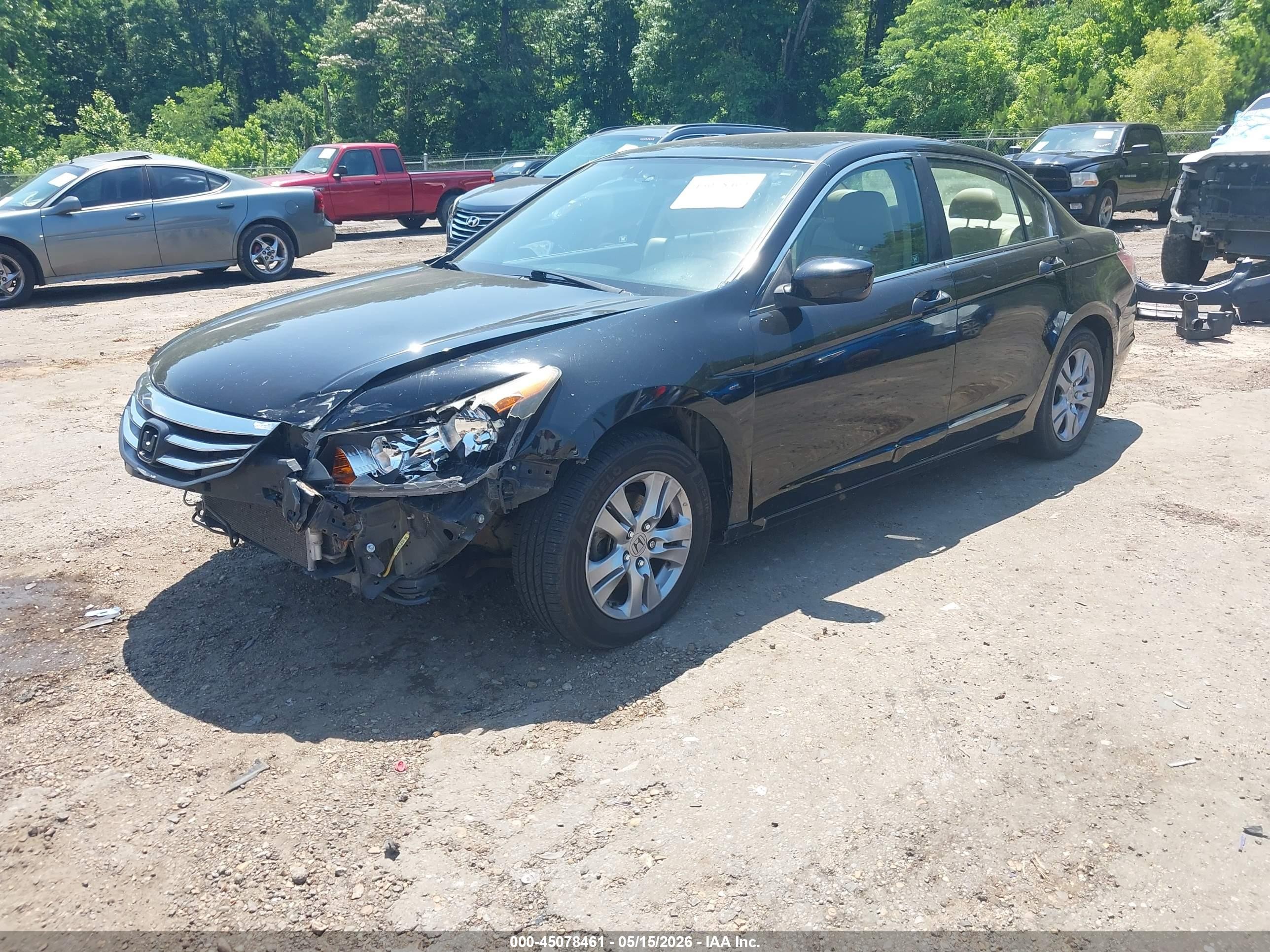 2012 Honda Accord 2.4 Se Black vin: 1HGCP2F60CA138797