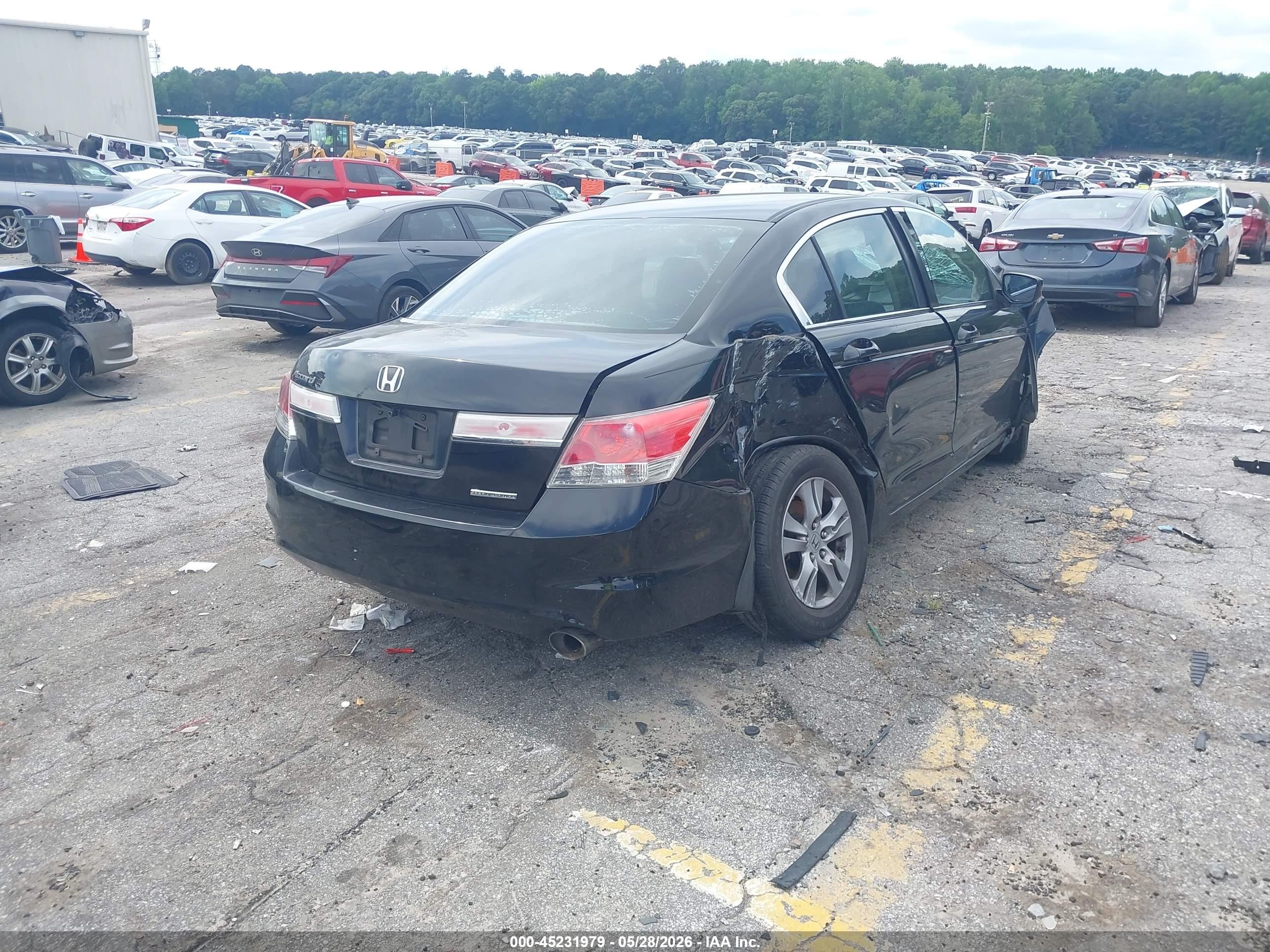 2012 Honda Accord 2.4 Se Black vin: 1HGCP2F60CA202627