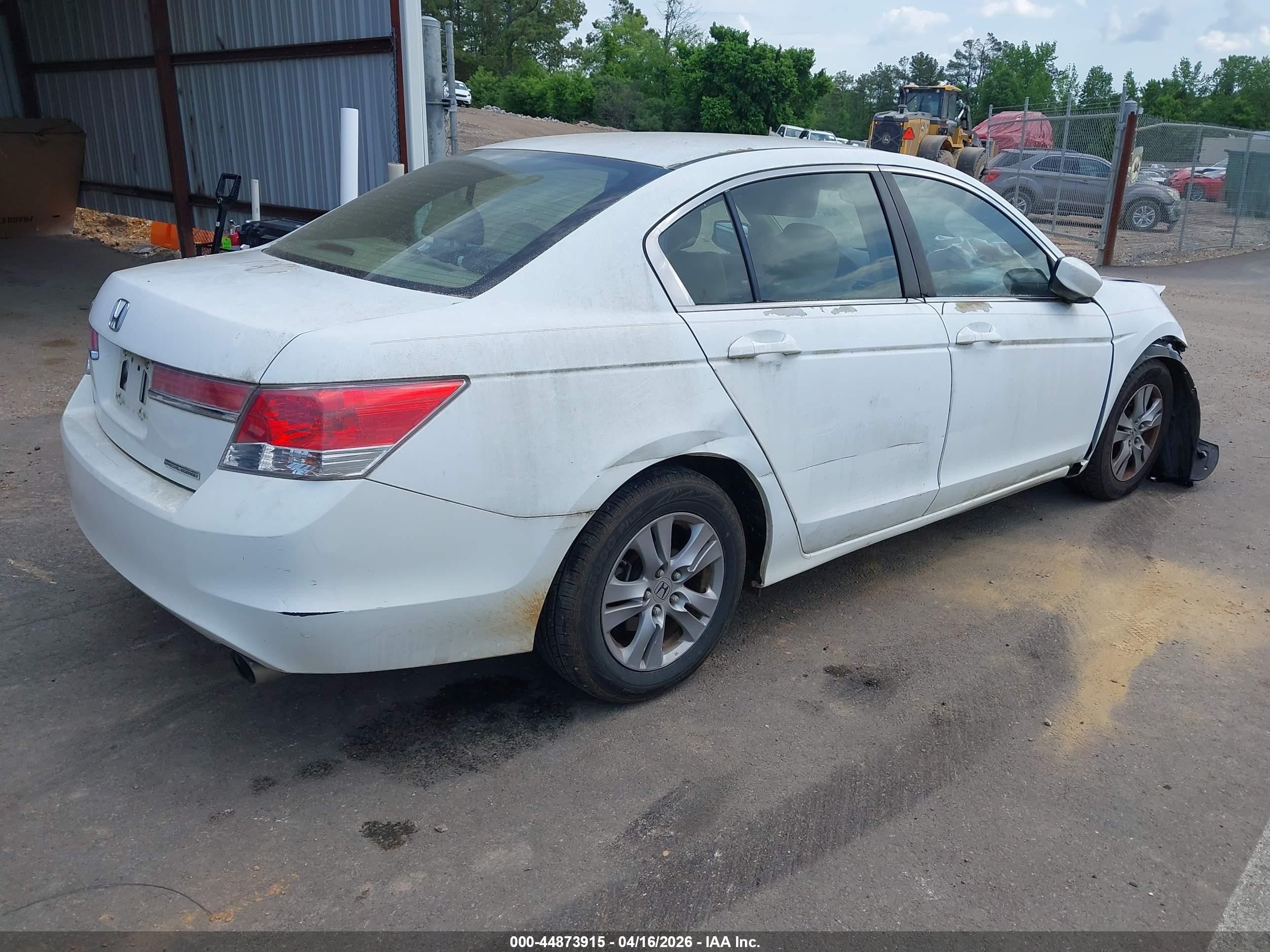 2011 Honda Accord 2.4 Se White vin: 1HGCP2F61BA105886