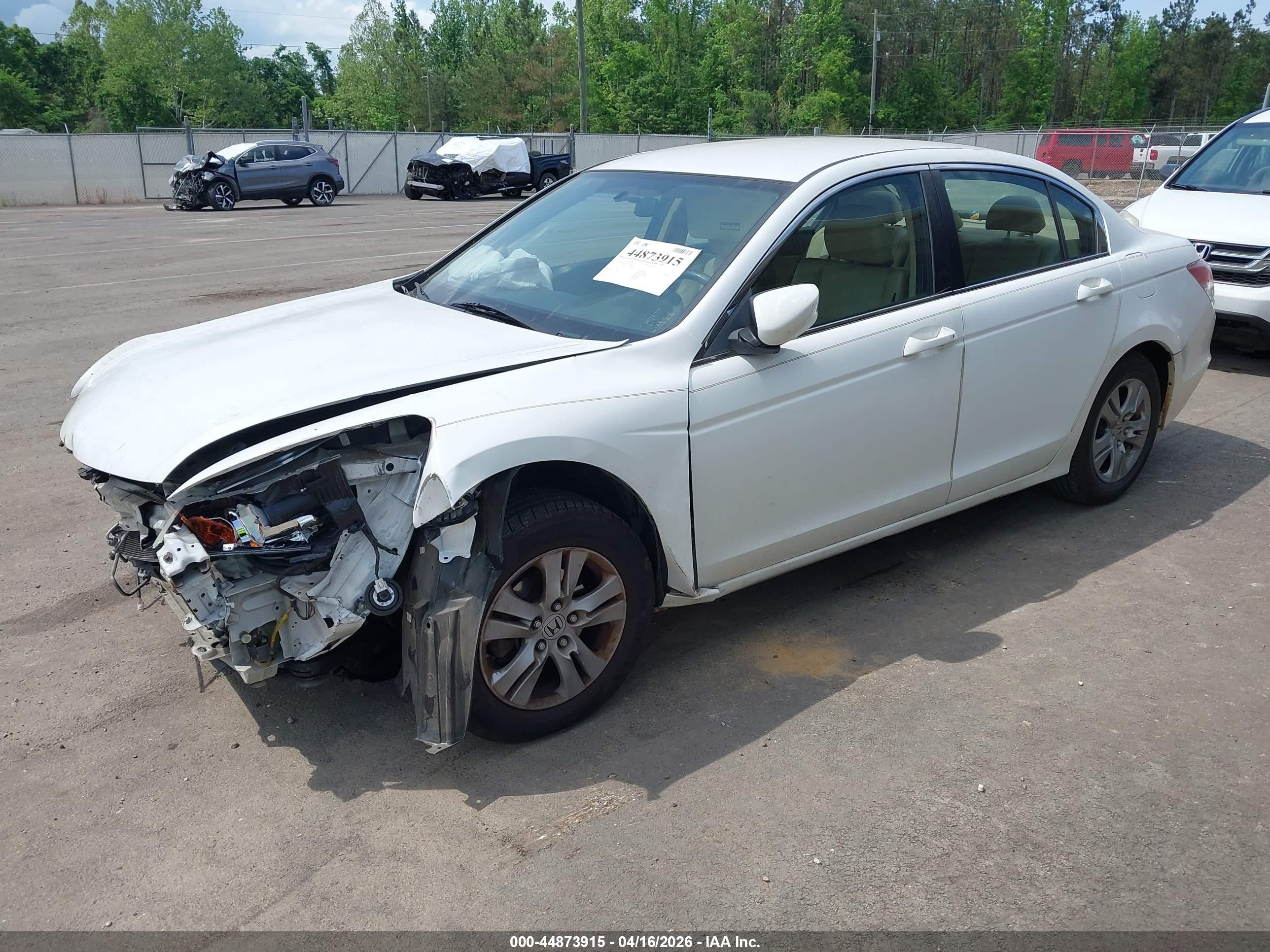 2011 Honda Accord 2.4 Se White vin: 1HGCP2F61BA105886